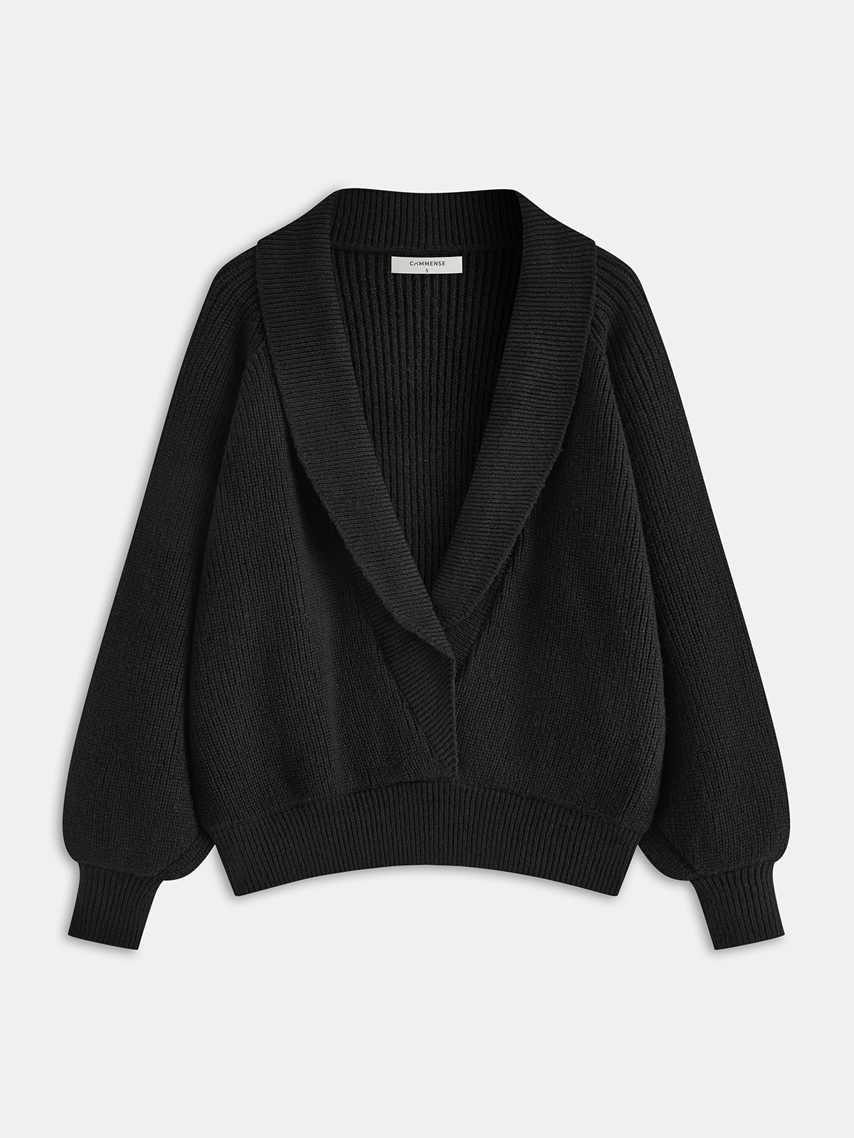 Shawl Collar Batwing Sleeve Knit Outerwear