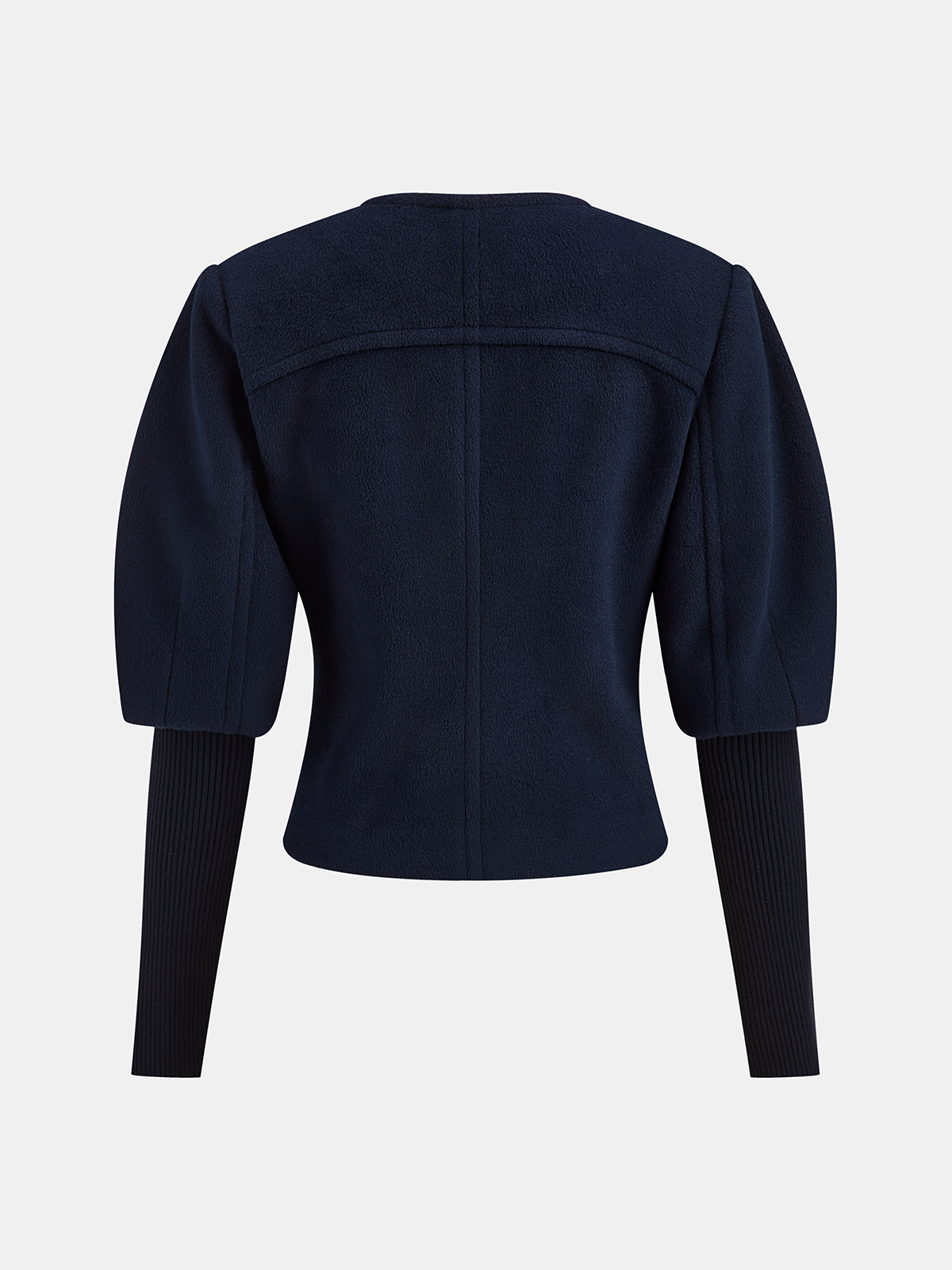 Leg-Of-Mutton Sleeve Tweed Jacket