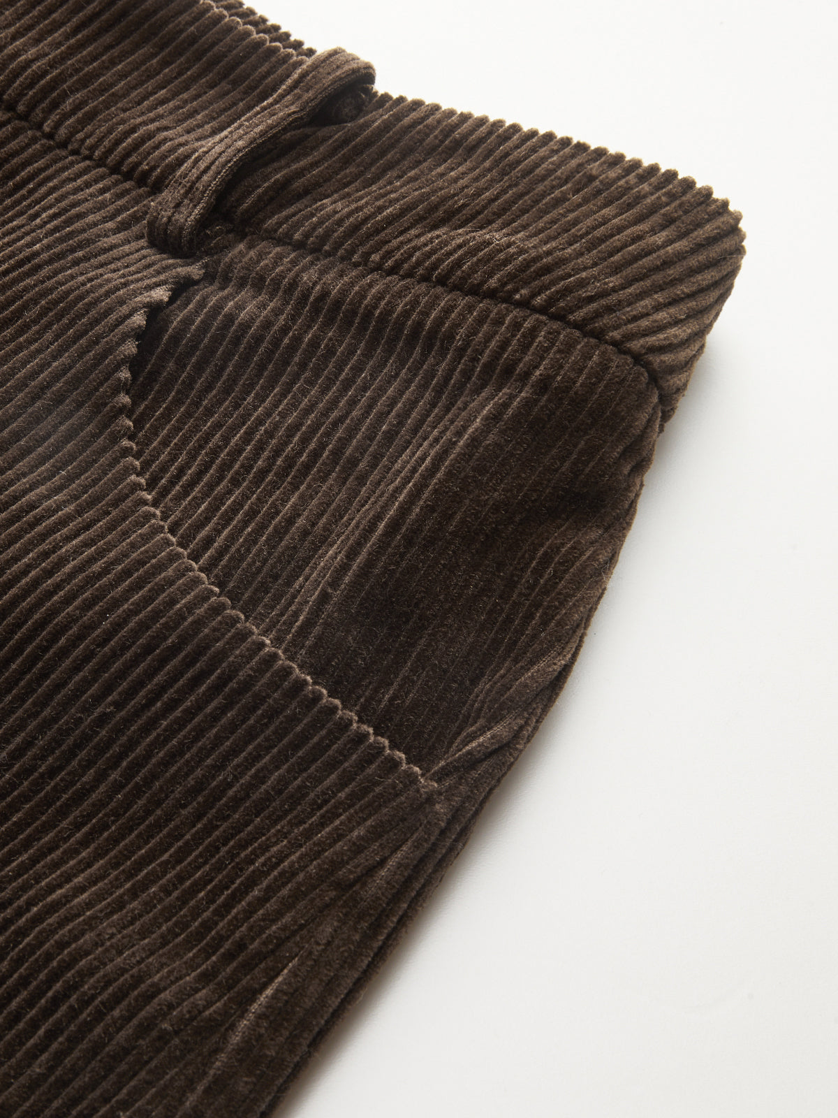 Mid-Waist Corduroy Straight-Leg Pants