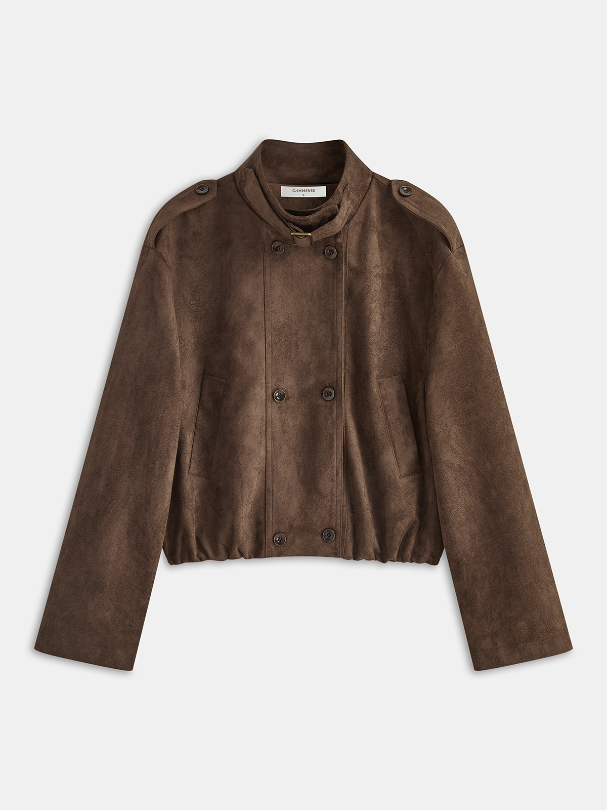 Faux Suede Cropped Biker Jacket