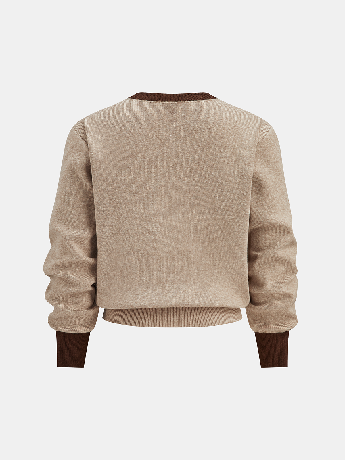 Contrast Trim Knit Top and Midi Skirt Set