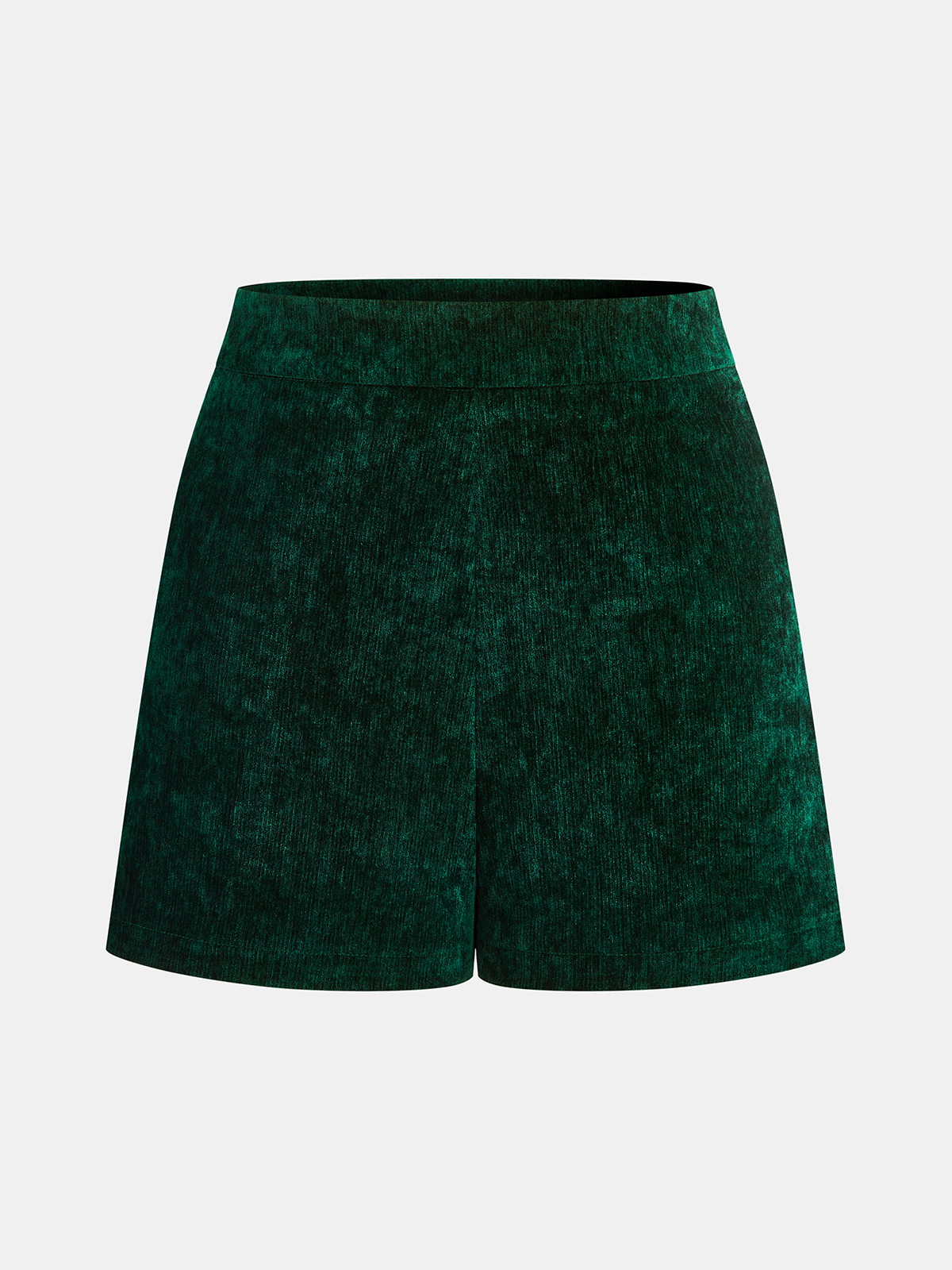 Short en velours taille haute