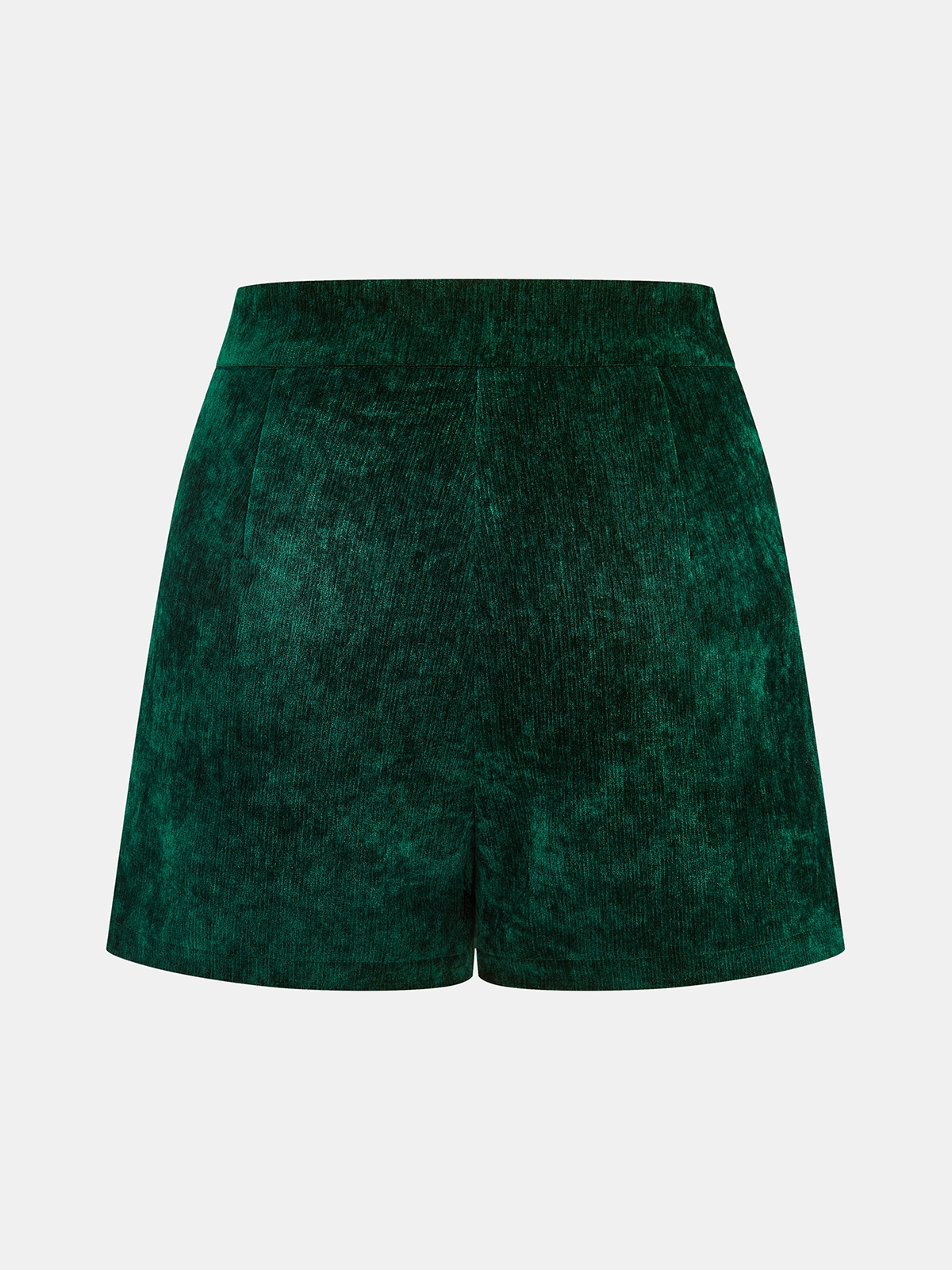 Short en velours taille haute