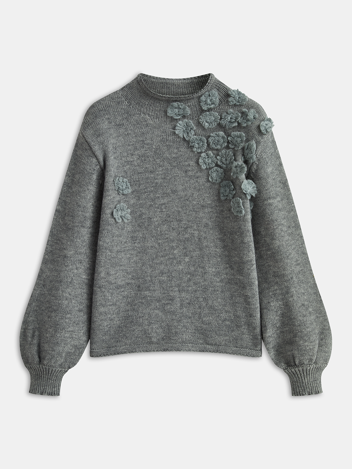 Chandail en maille à appliqués floraux