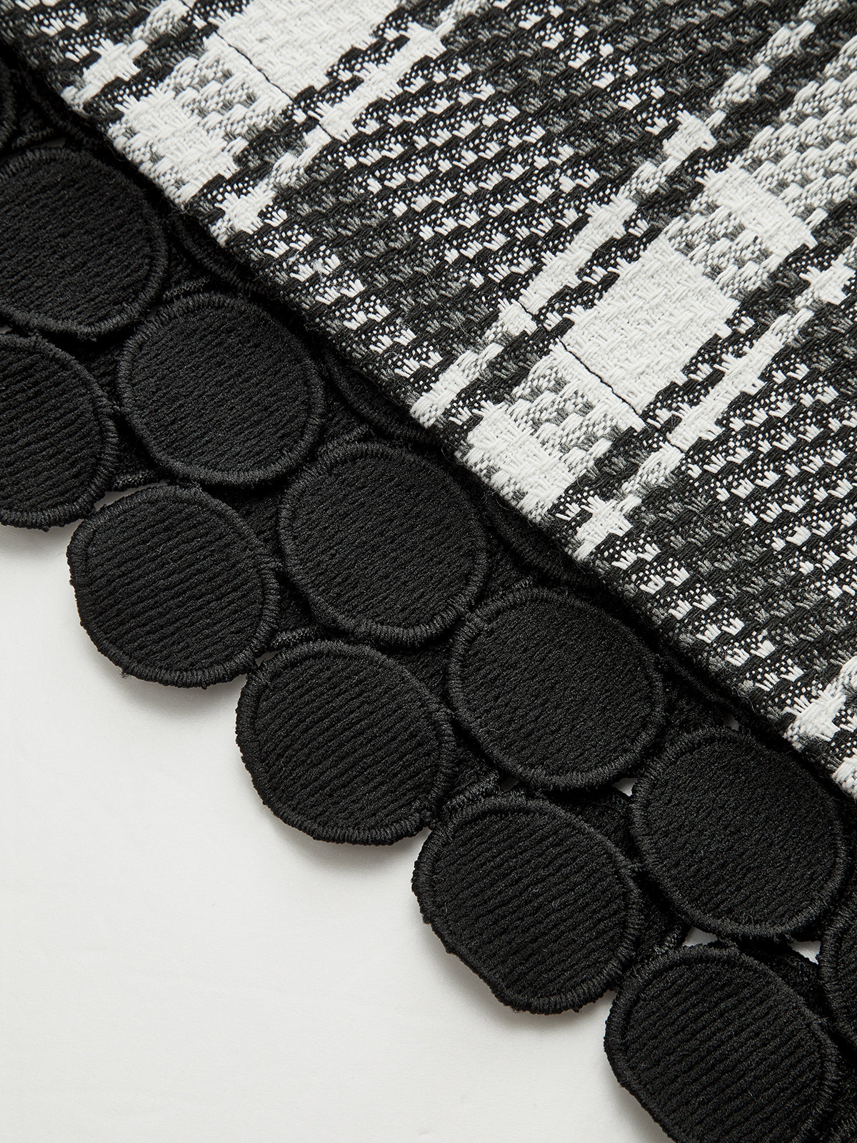 Checked Plaid Circle Linked Mini Skirt