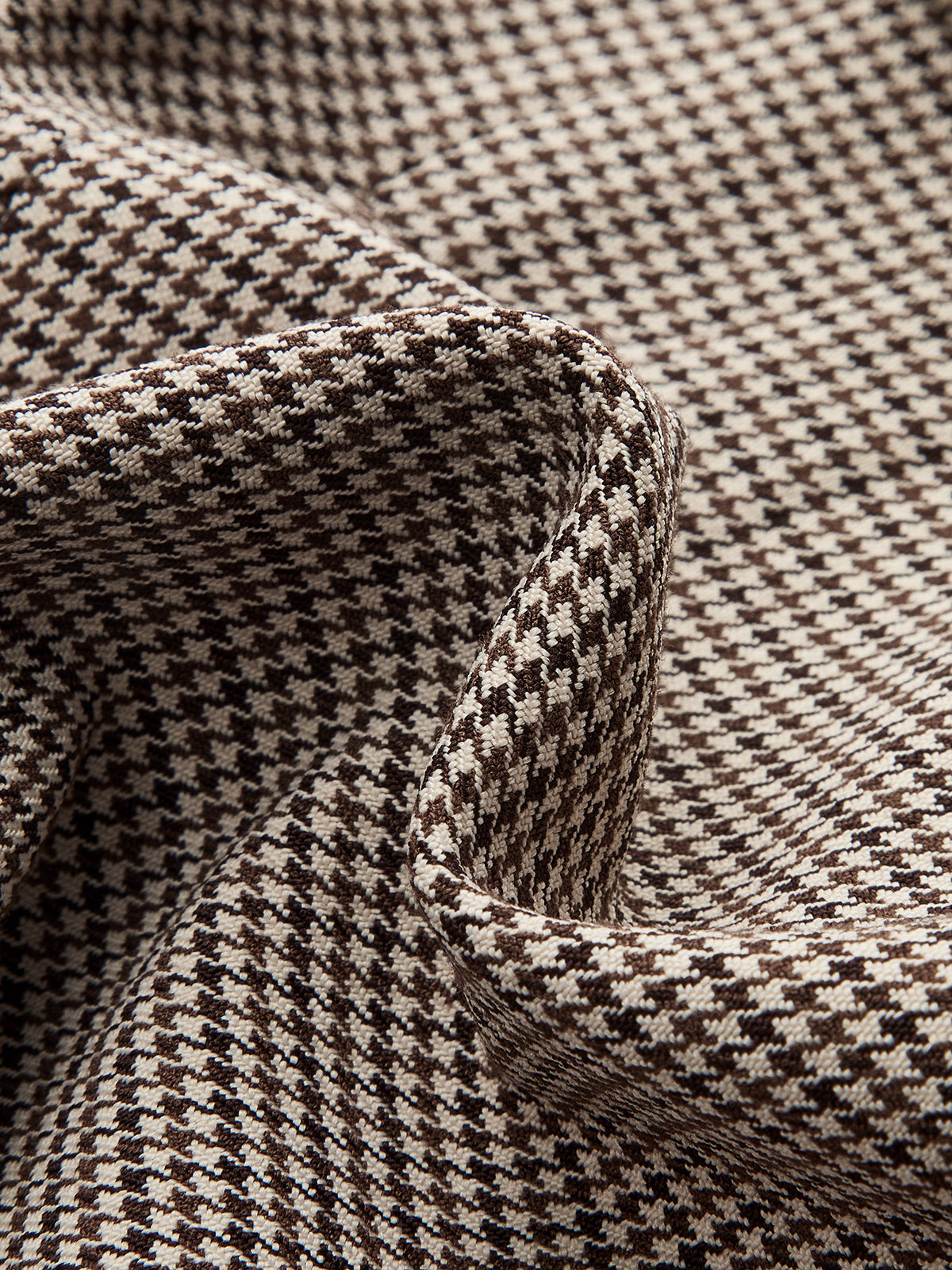 Houndstooth Mini Skirt with Double Belt