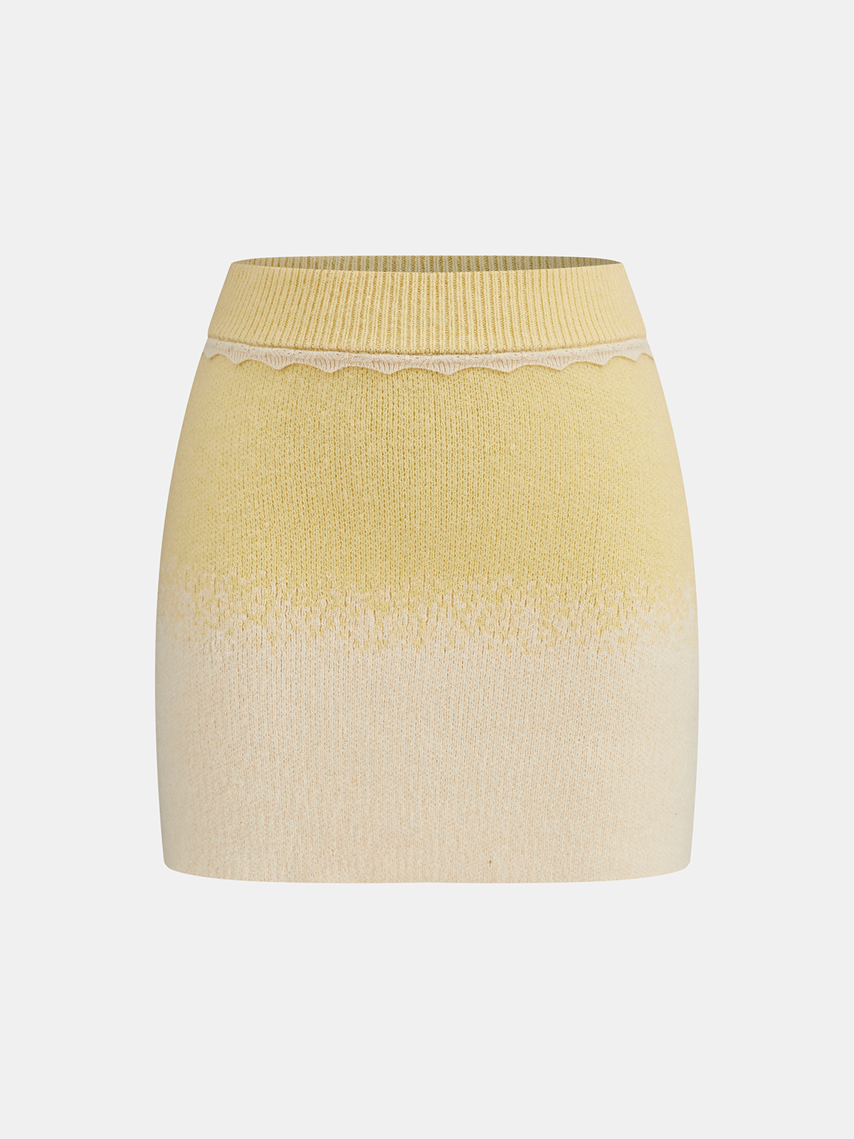 Ombre Knitted Top and Mini Skirt Set