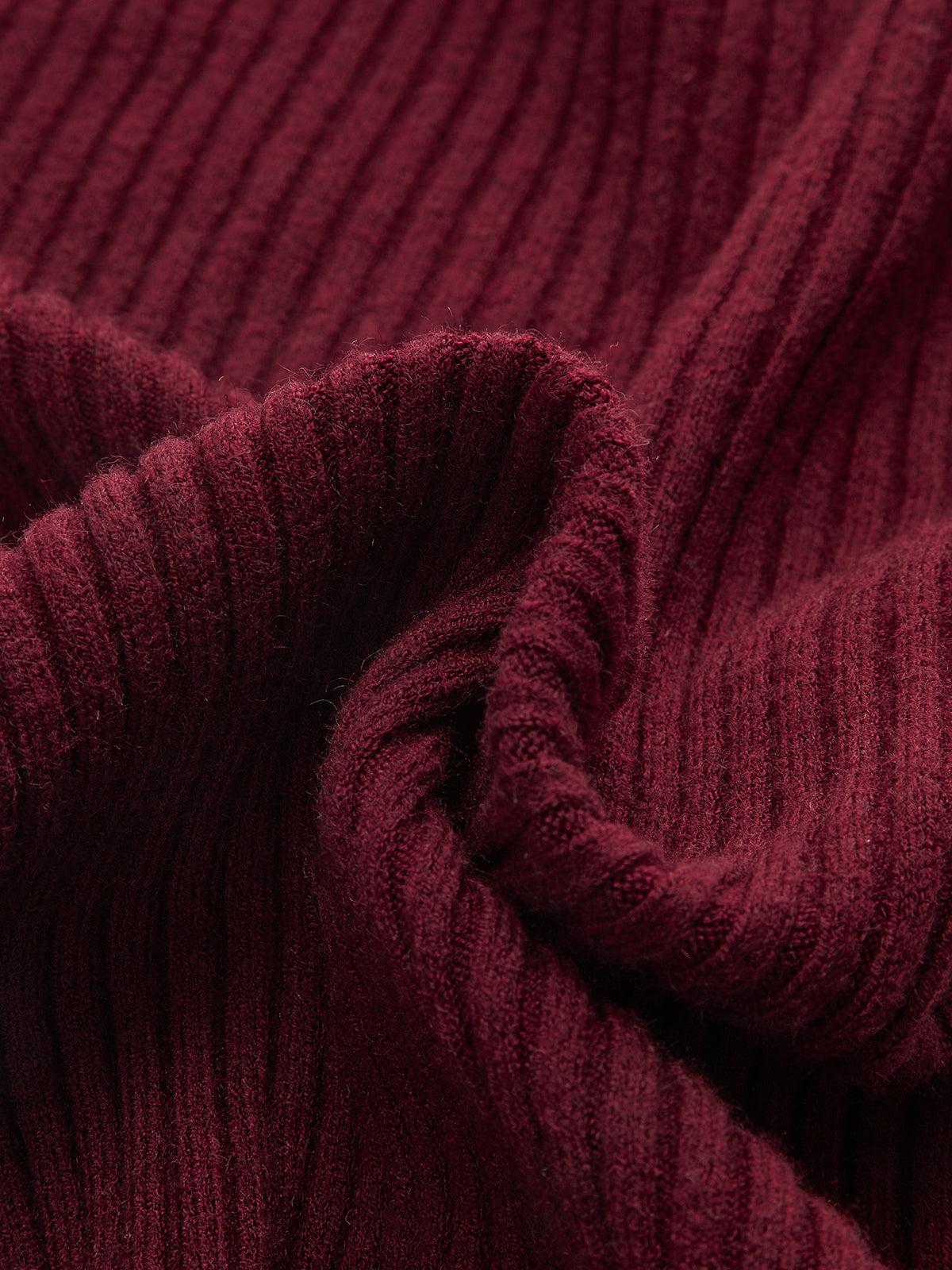 Belt Strap Detail Asymmetric Rib-Knit Top