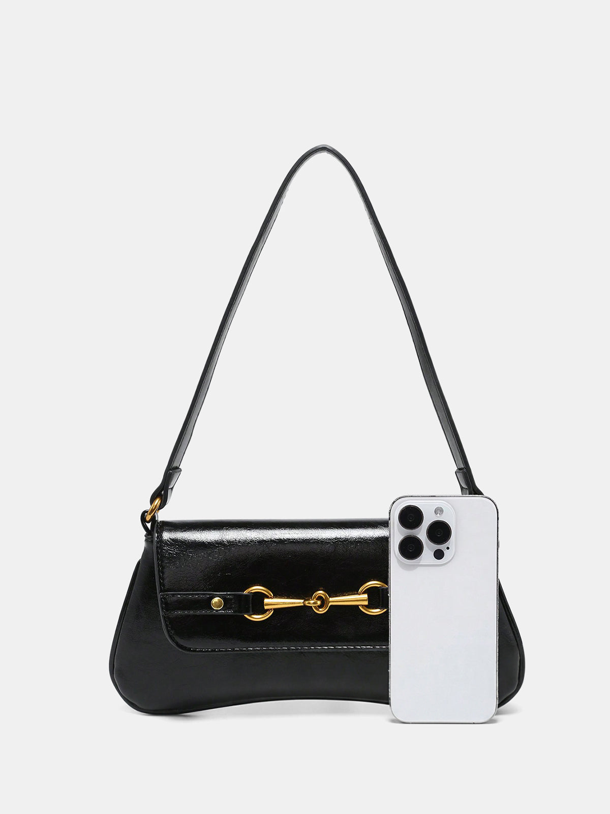 Sac à bandoulière en cuir PU Horsebit