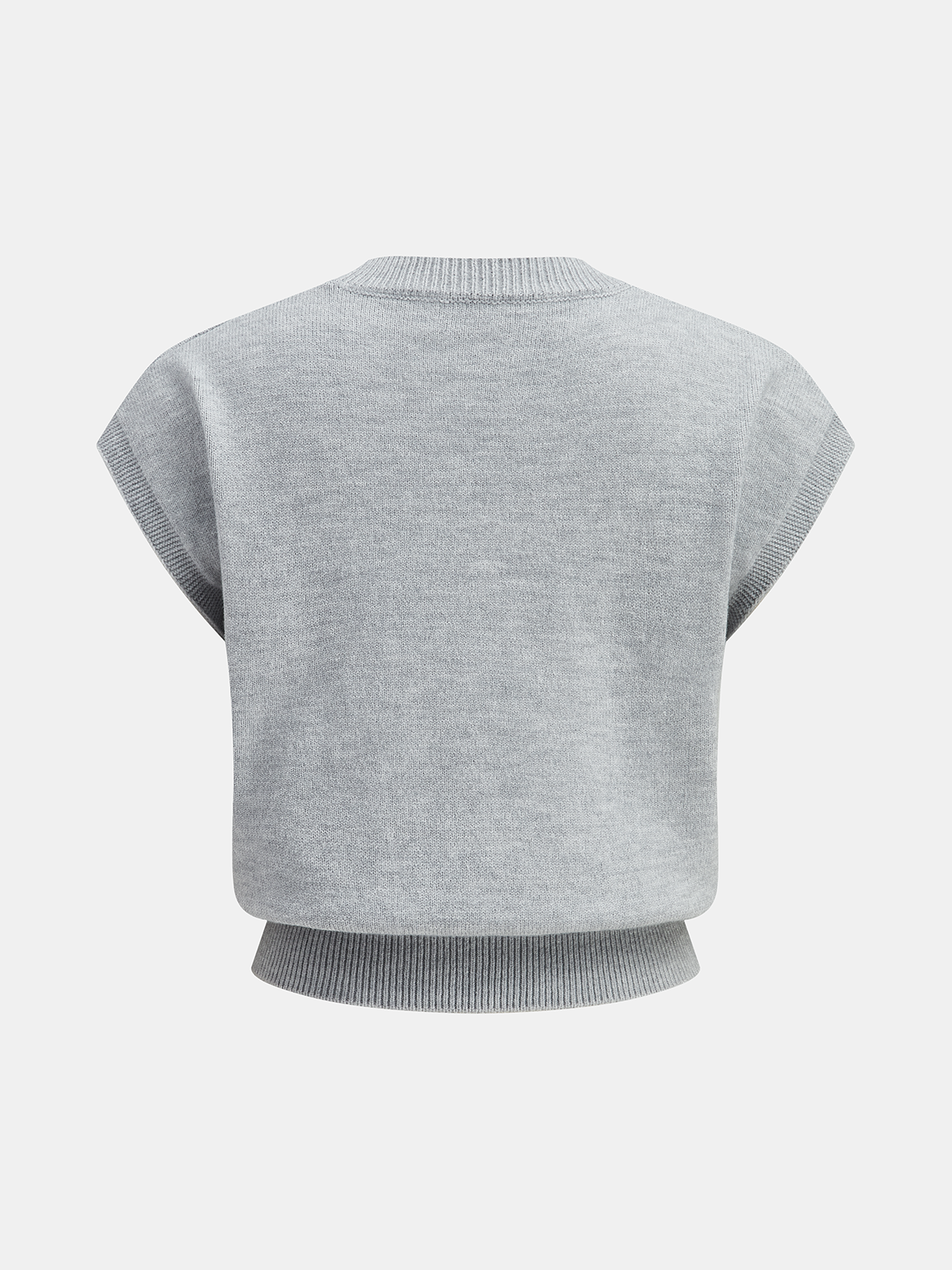 Bow Detail Cap Sleeve Knitted Vest