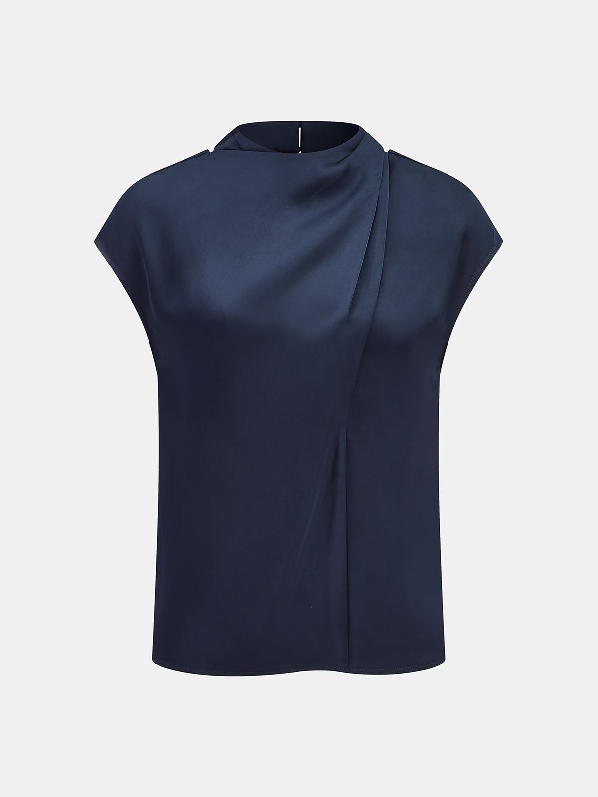 Haut en satin dos nu à manches courtes