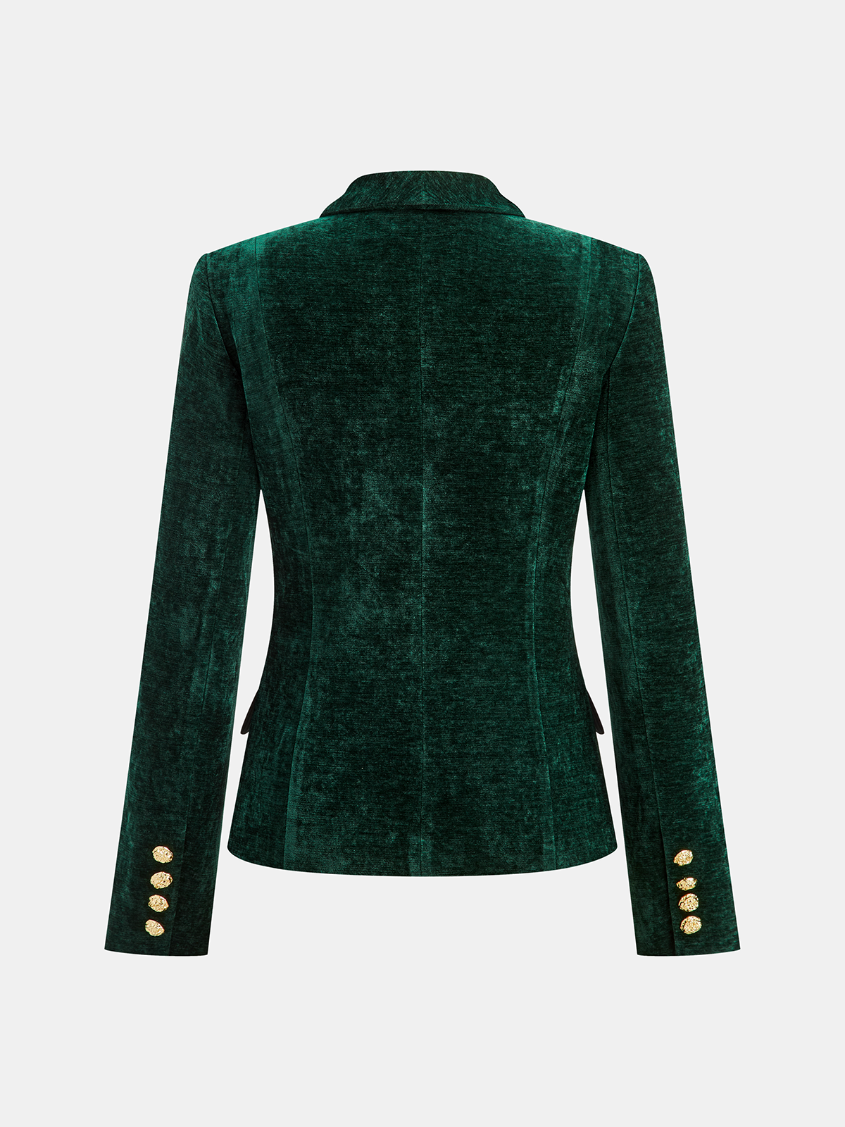Metal Button Velvet Blazer