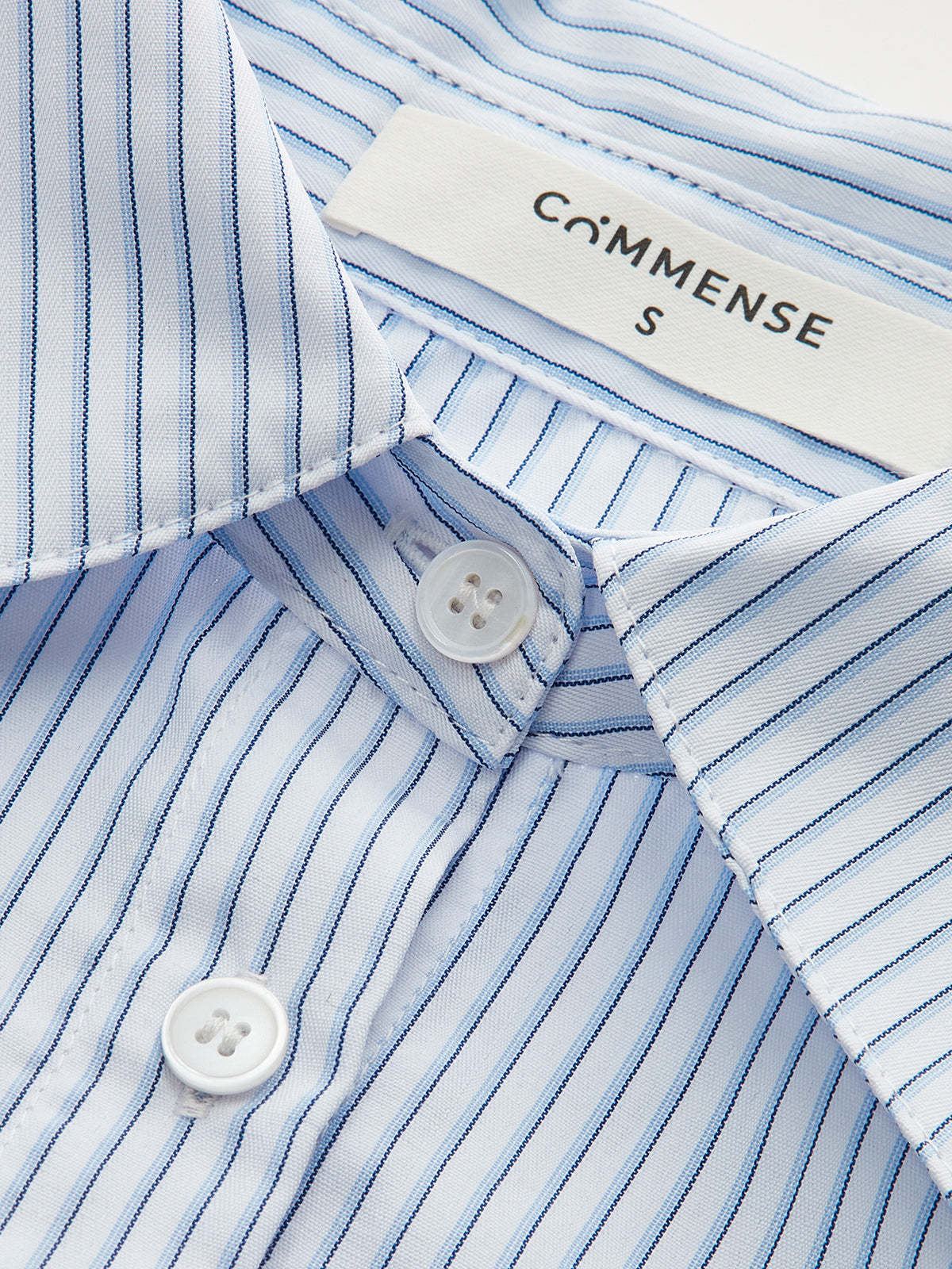 Denim Panel Striped Shirt