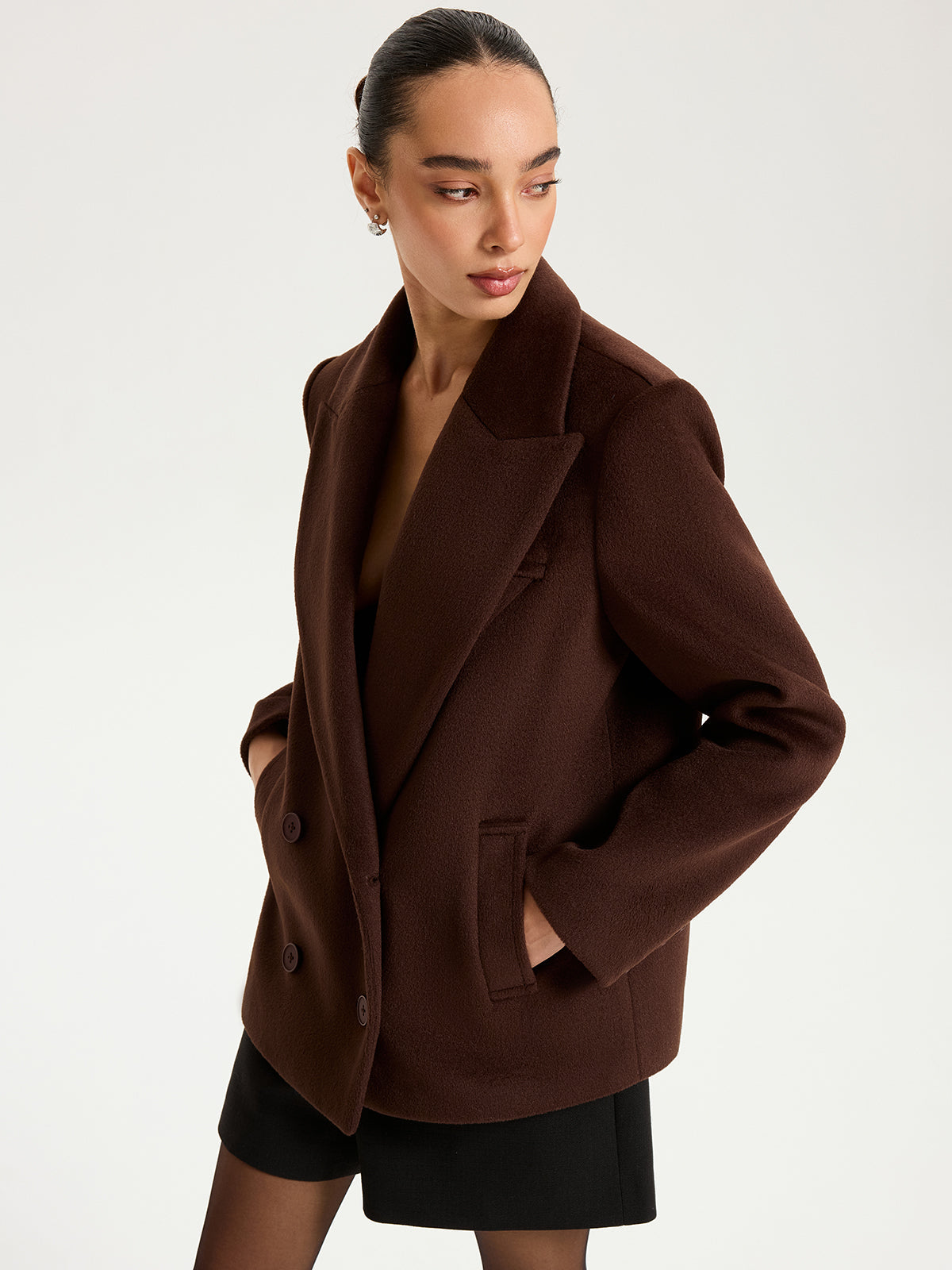 Double-Breasted Lapel Blazer