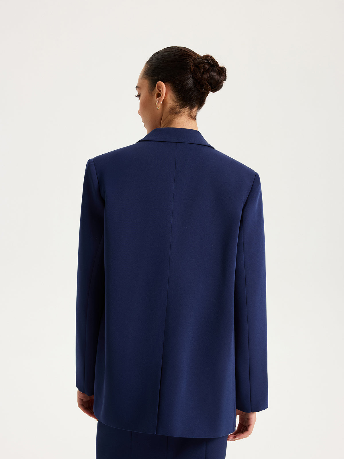 Blazer ample croisé métallisé