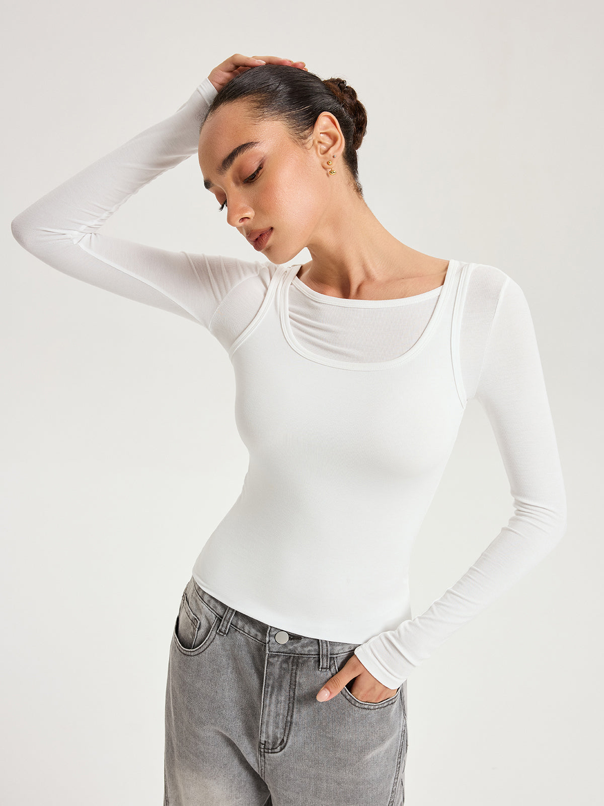 2 in 1 Long-Sleeve Top
