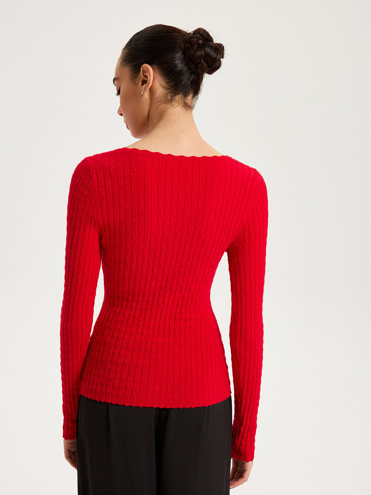 Cardigan aus Wollmischung mit Zopfmuster und Metallknöpfen