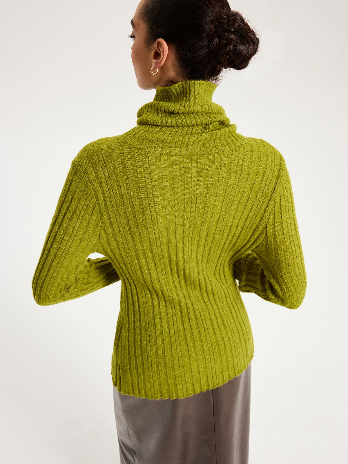 Shawl Collar Wool-Blend Ribbed Cardigan