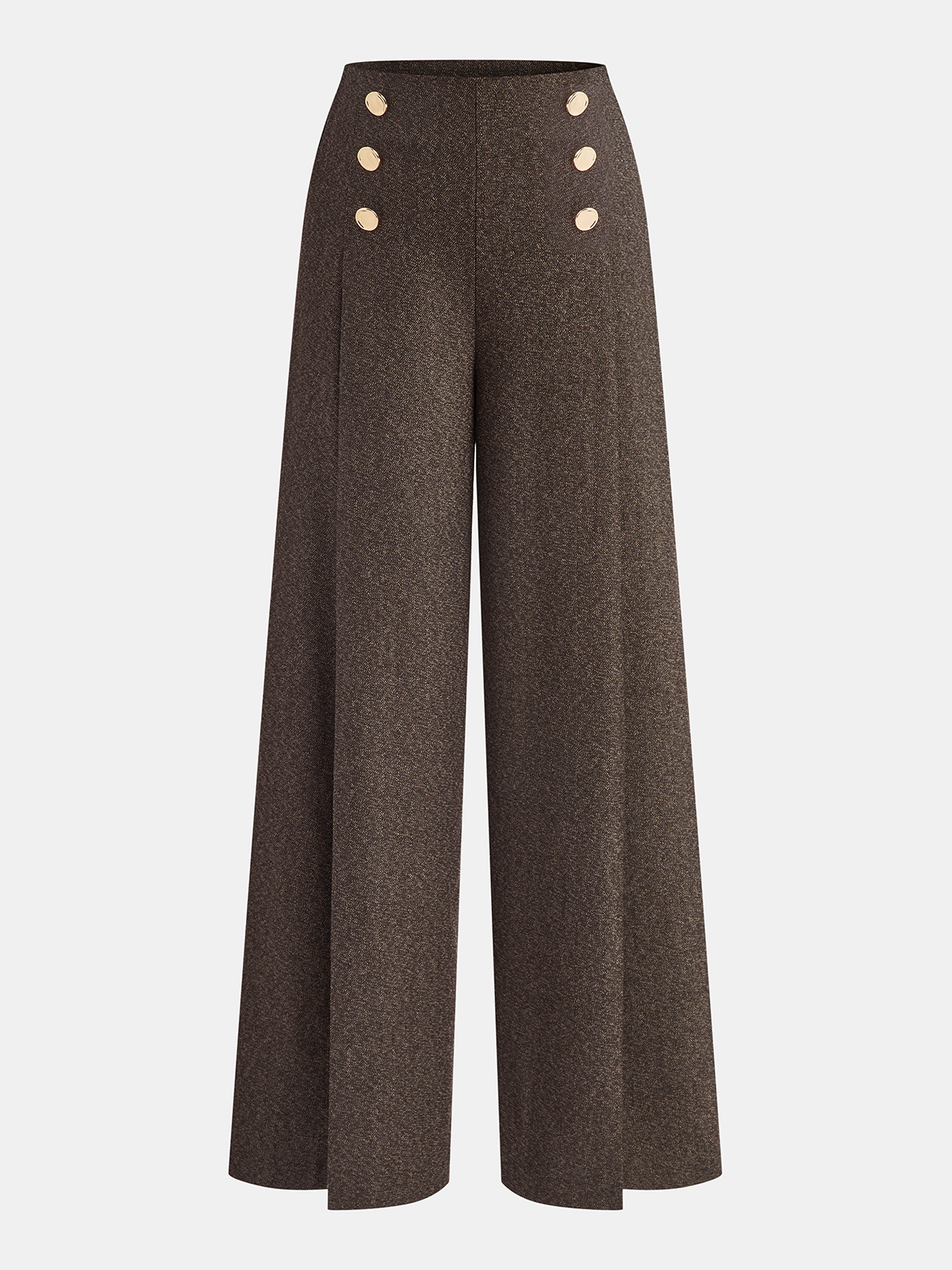 Pantalon rétro en sergé boutonné