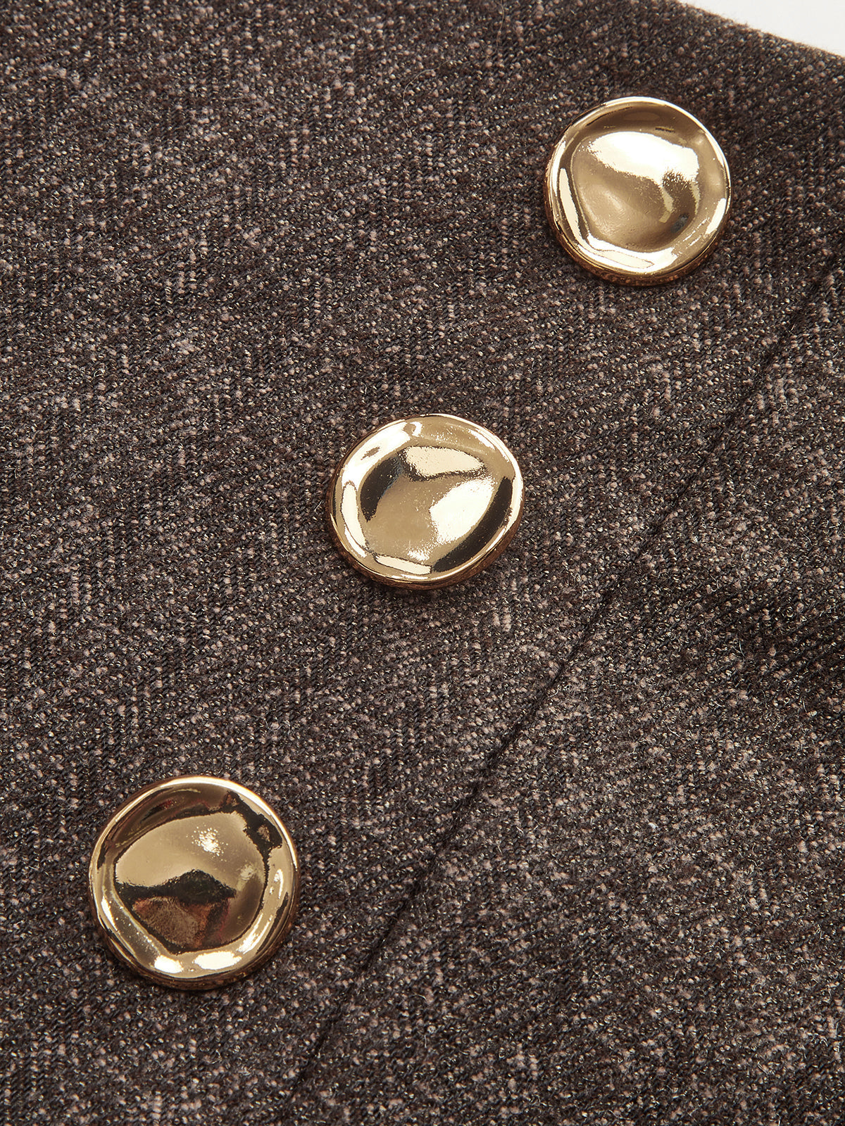 Buttoned Twill Retro Pants