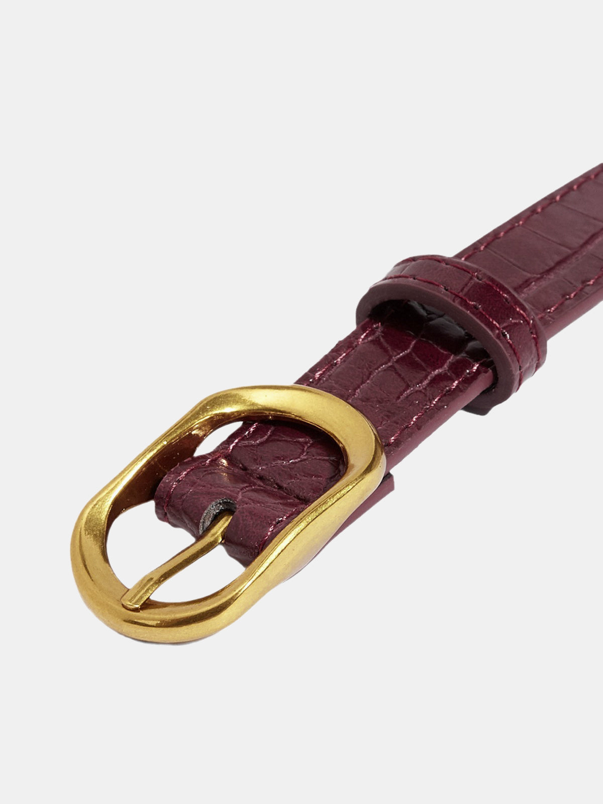 Ceinture en cuir PU gaufré crocodile