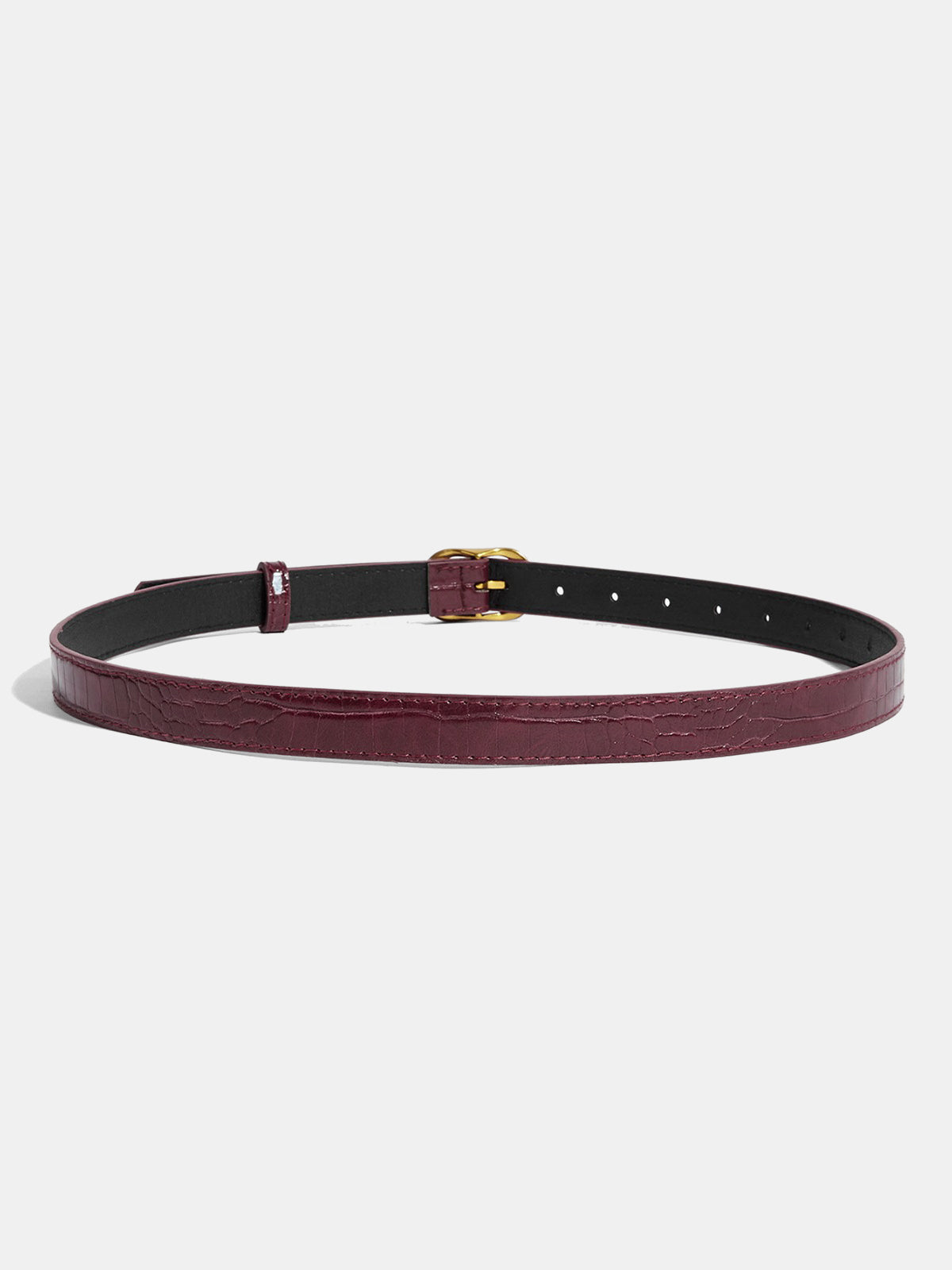 Ceinture en cuir PU gaufré crocodile