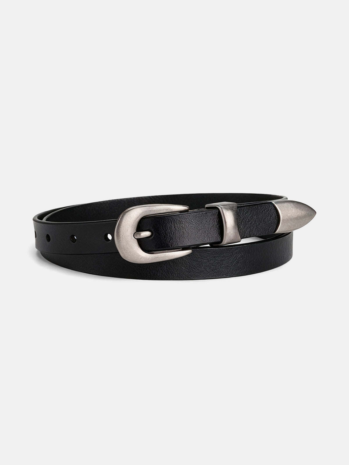 Ceinture en cuir PU avec détail pointu