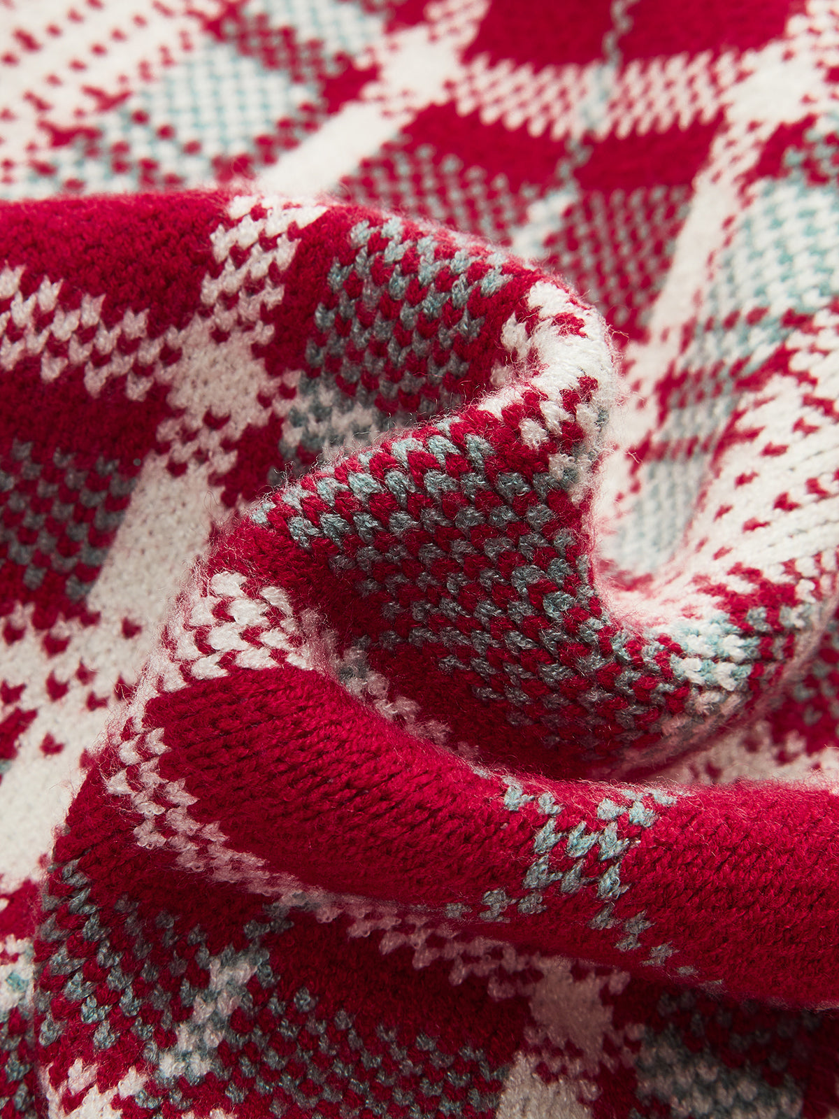 Cap Sleeve Plaid Knit Vest