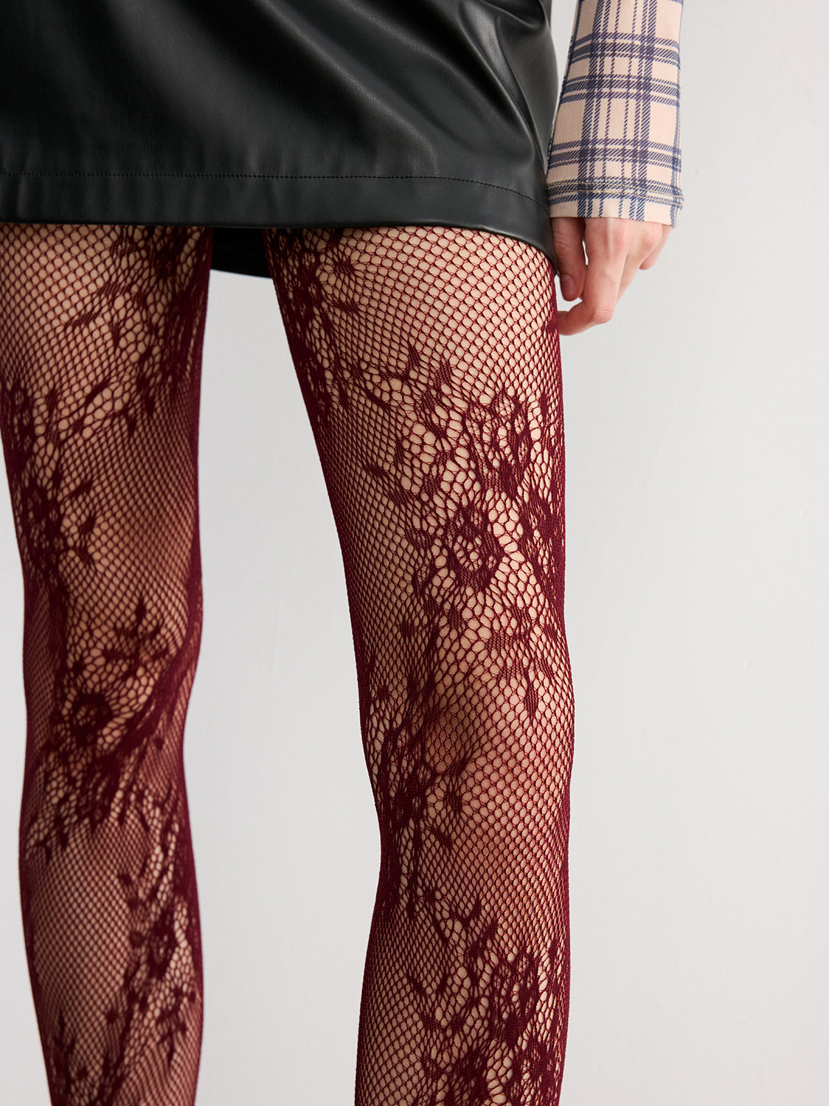 Floral Lace Fishnet Tights