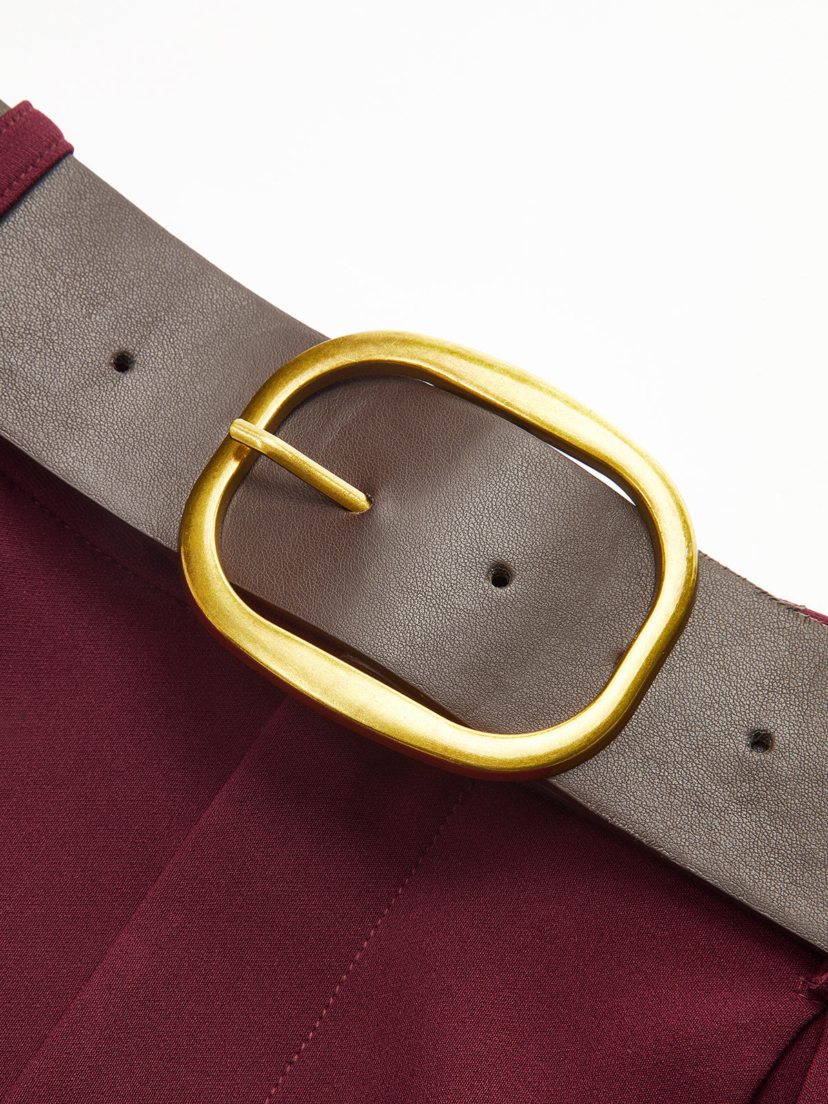 Belted Mid-Waist Wide-Leg Casual Pants