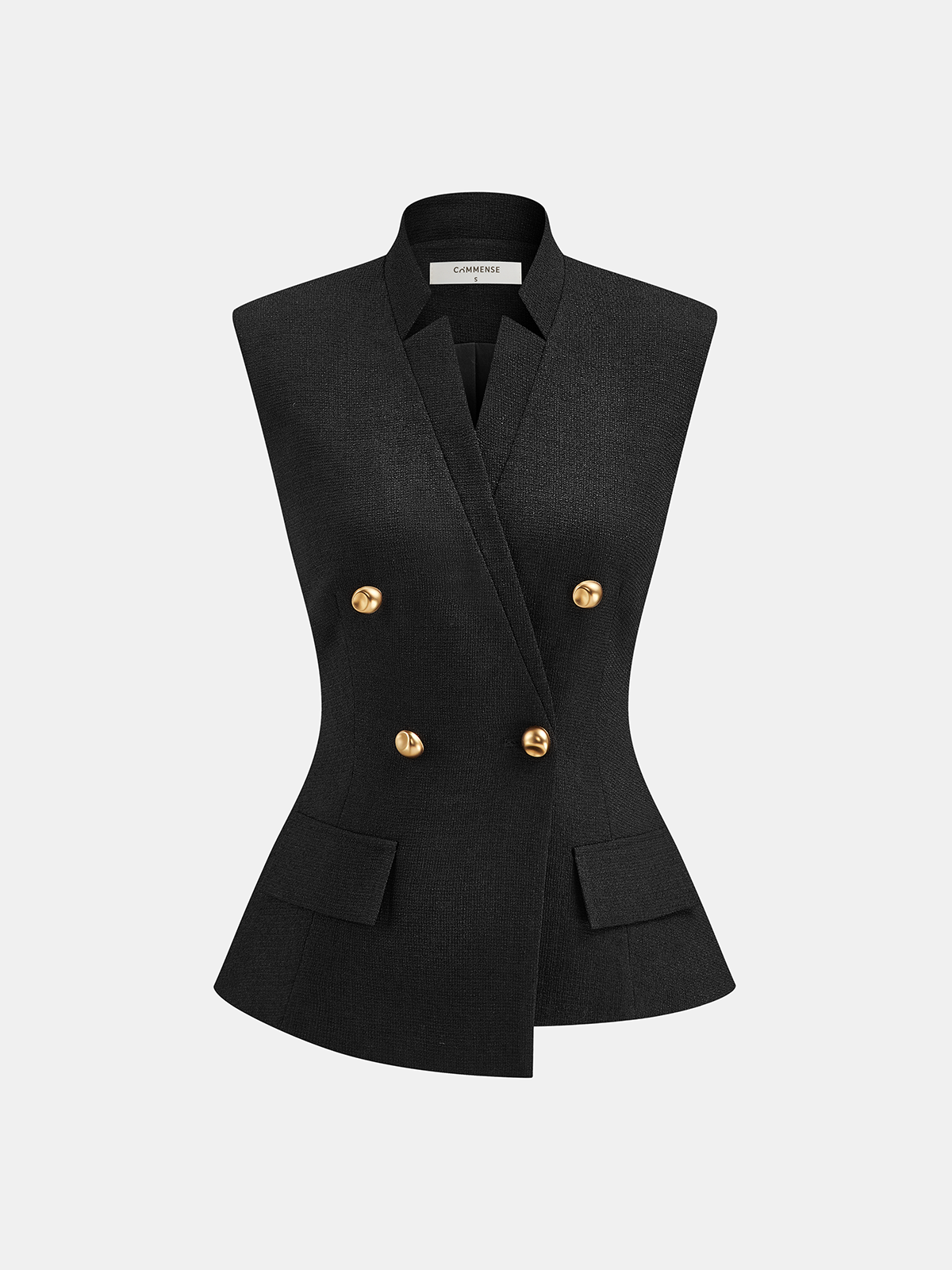Metal-Button Tailored Vest