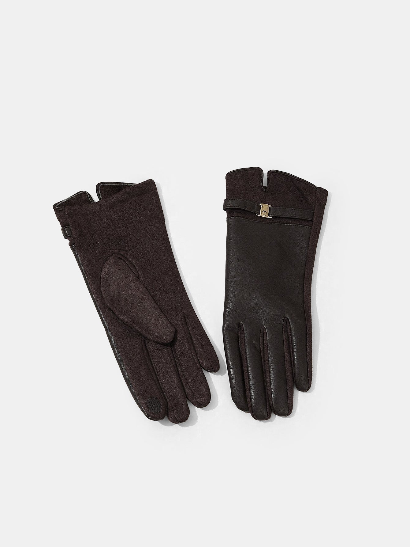 Gants chauds en cuir PU