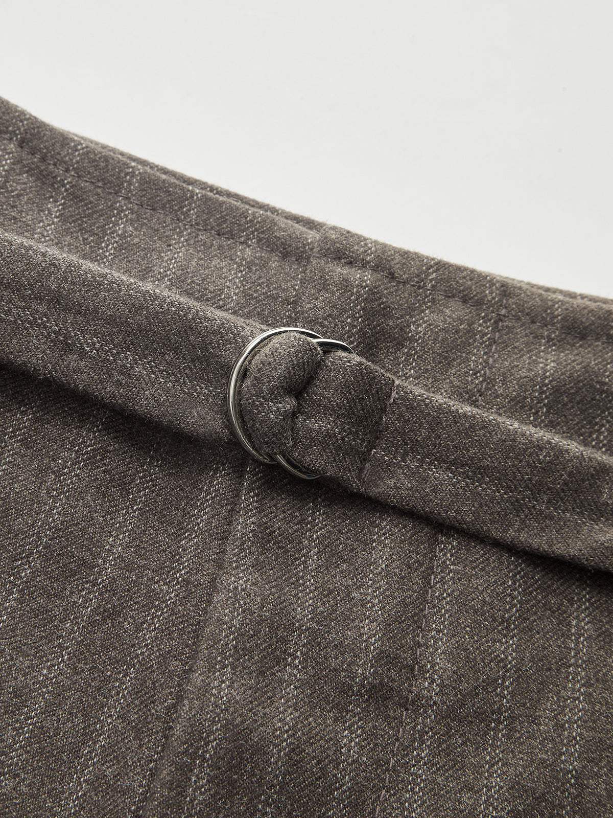 Pantalon large rayé ceinturé