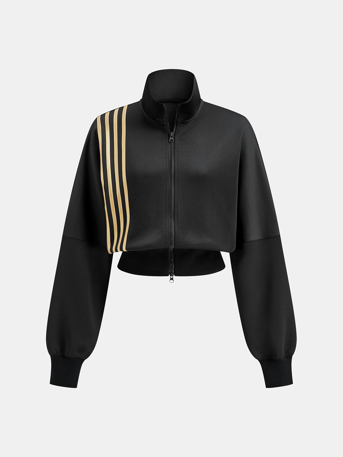 Gestreiftes Crop-Sweatshirt mit vier Farben