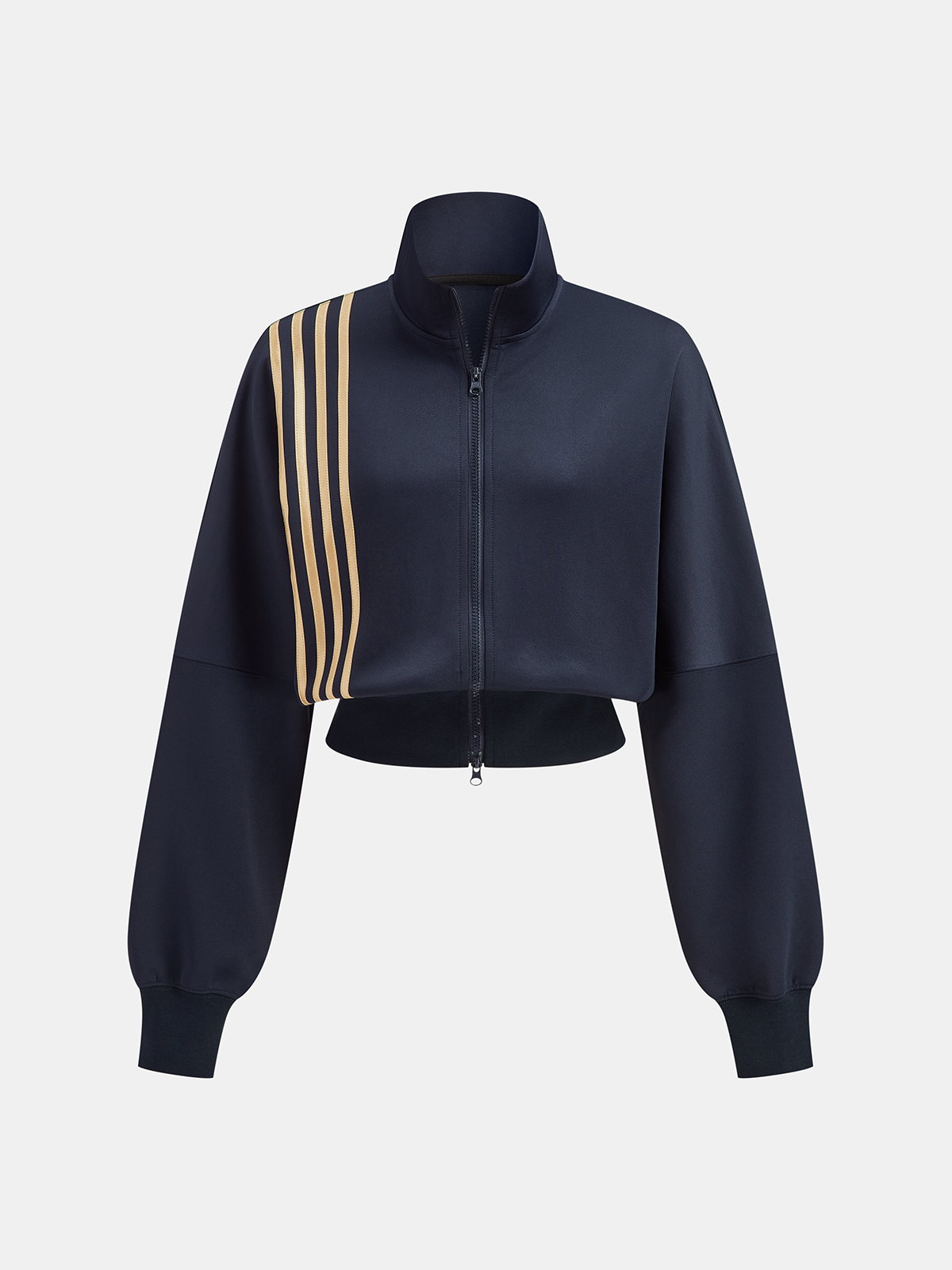 Gestreiftes Crop-Sweatshirt mit vier Farben
