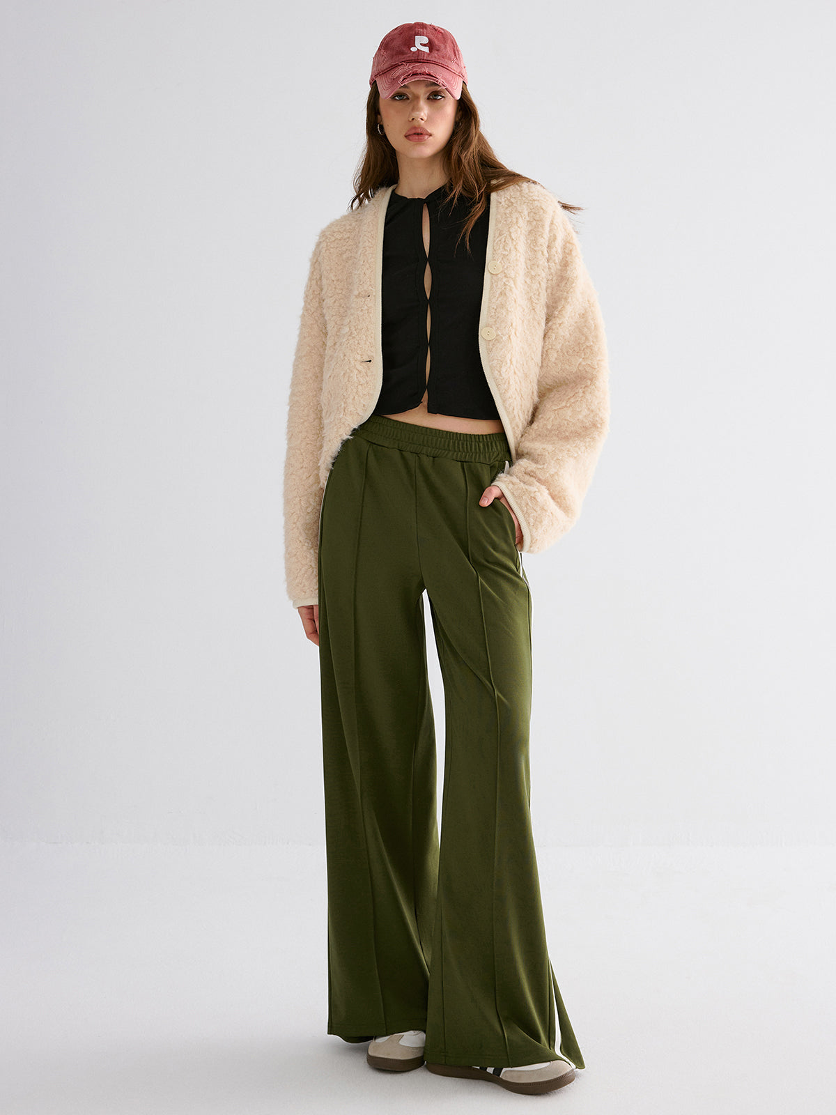 Pantalon de jogging fendu à bande latérale