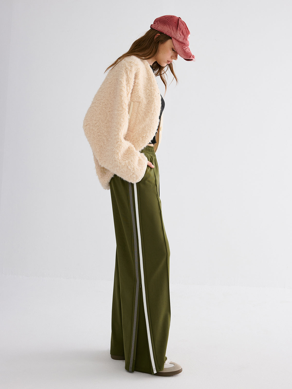 Pantalon de jogging fendu à bande latérale