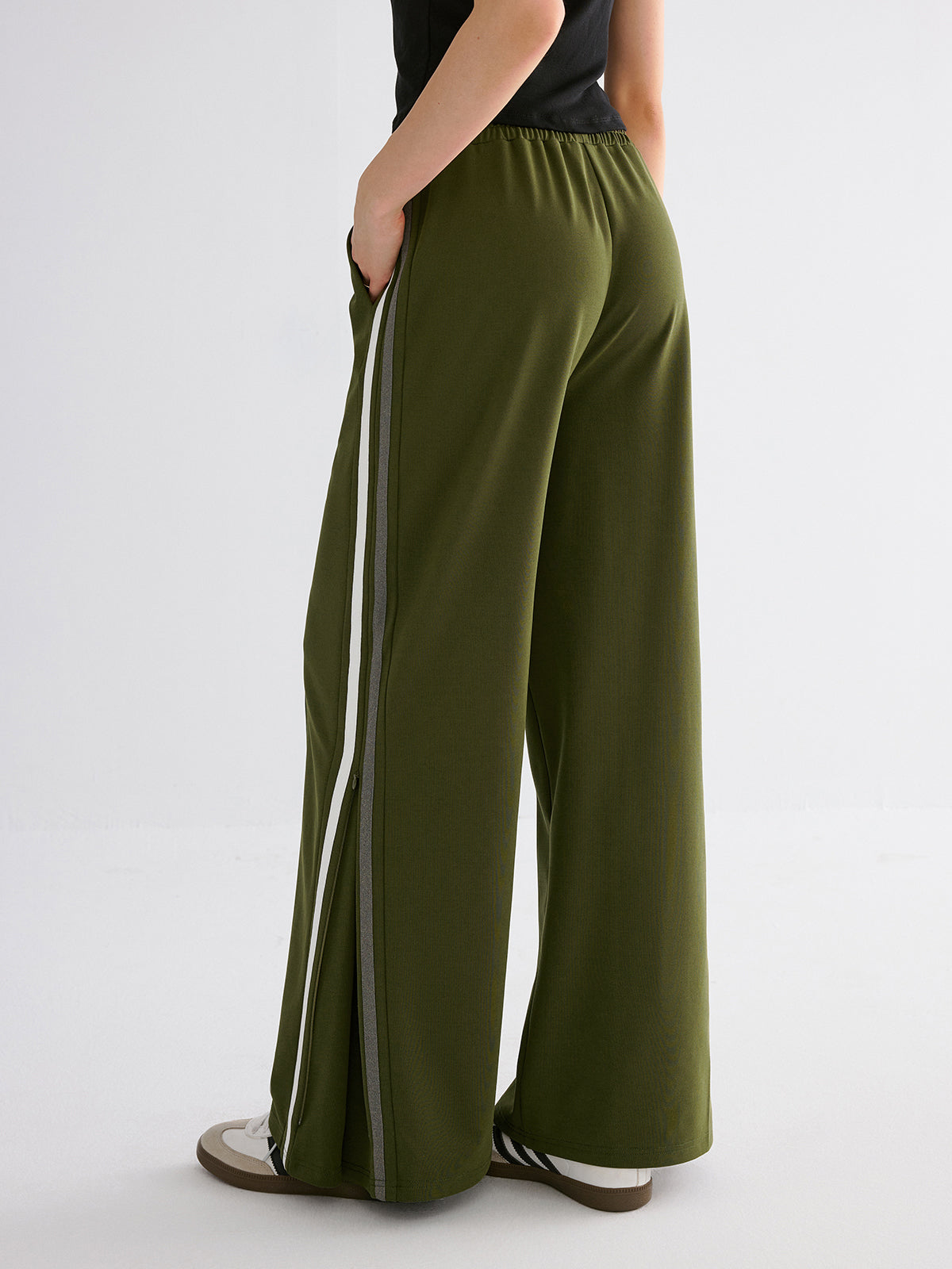 Pantalon de jogging fendu à bande latérale