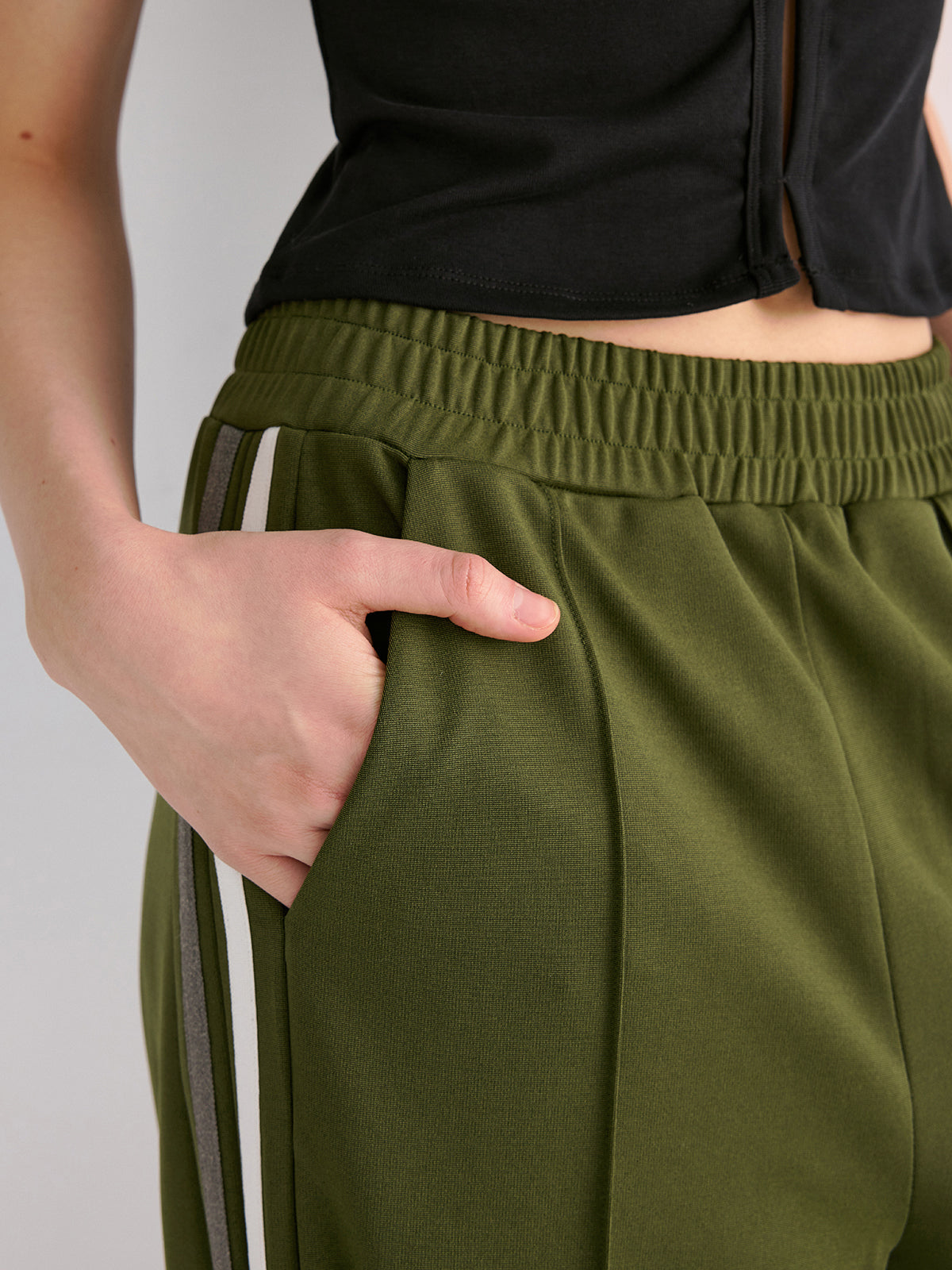 Pantalon de jogging fendu à bande latérale