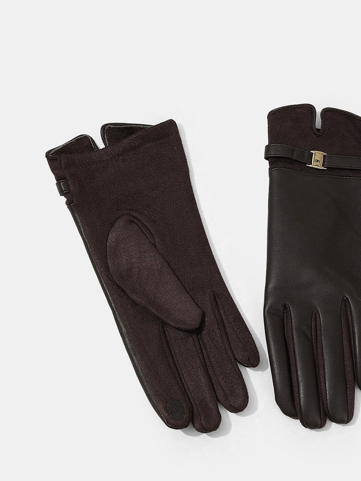 Gants chauds en cuir PU