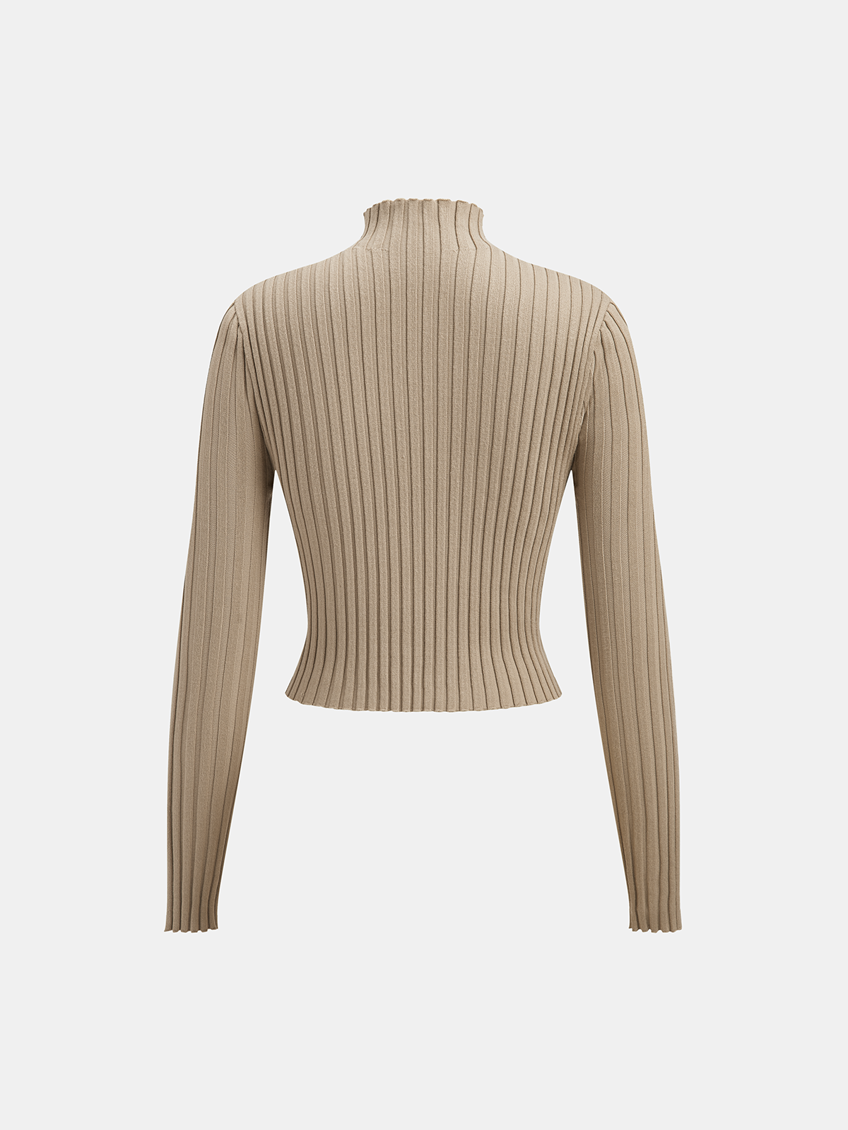 Set aus bauchfreiem Oberteil mit überkreuztem Stehkragen und Midirock