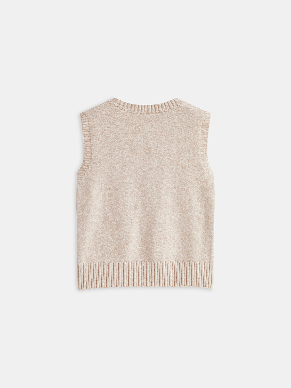 Tomato Patterned Wool Blend Knit Vest