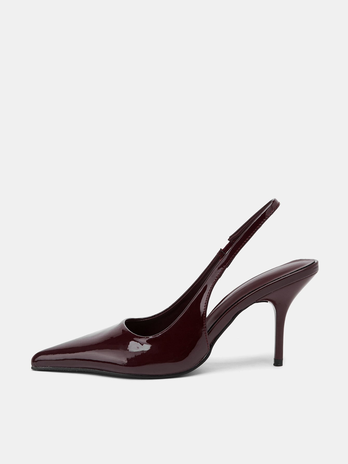 PU-Lackleder Slingback-Pumps