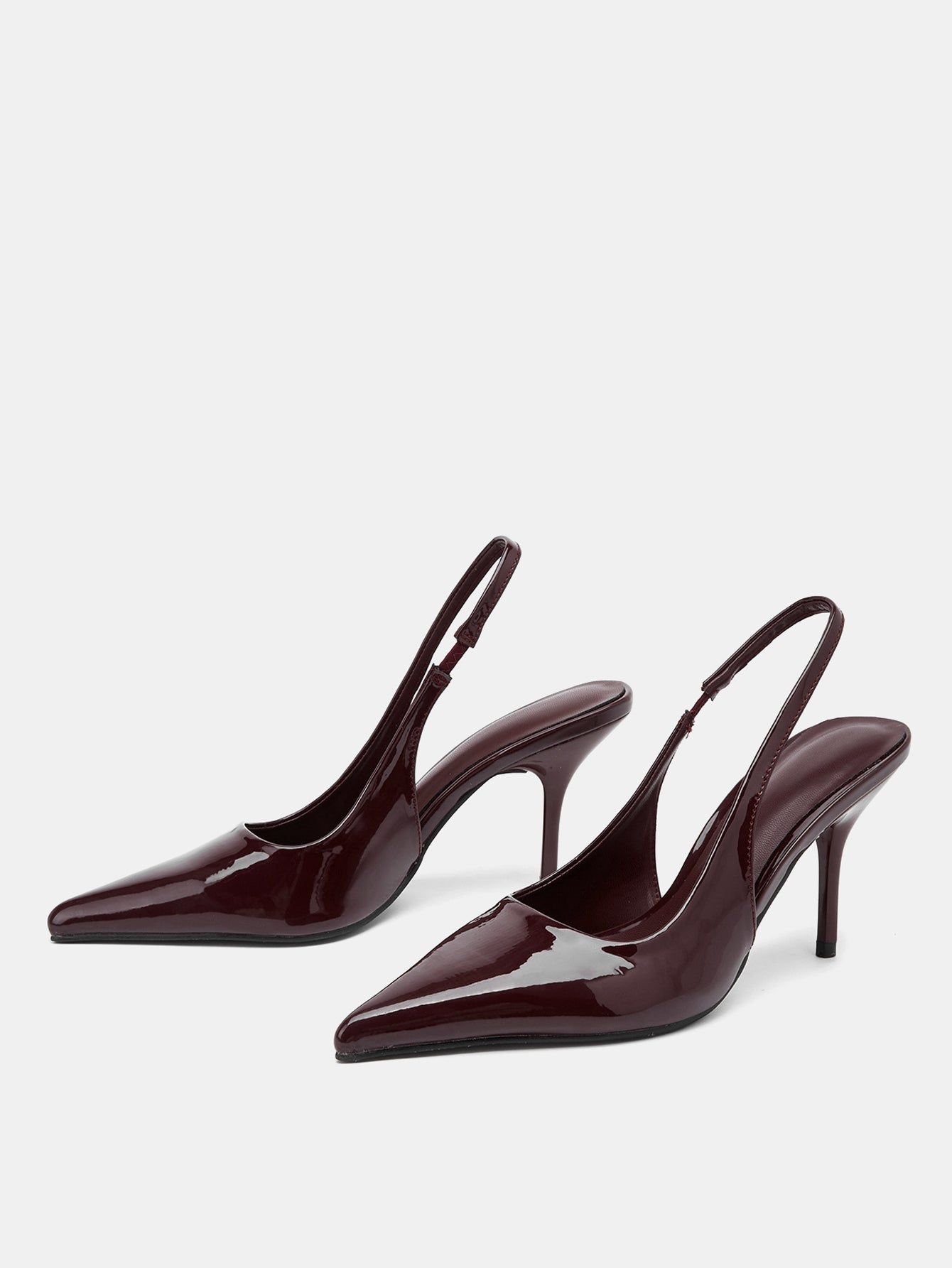 PU-Lackleder Slingback-Pumps