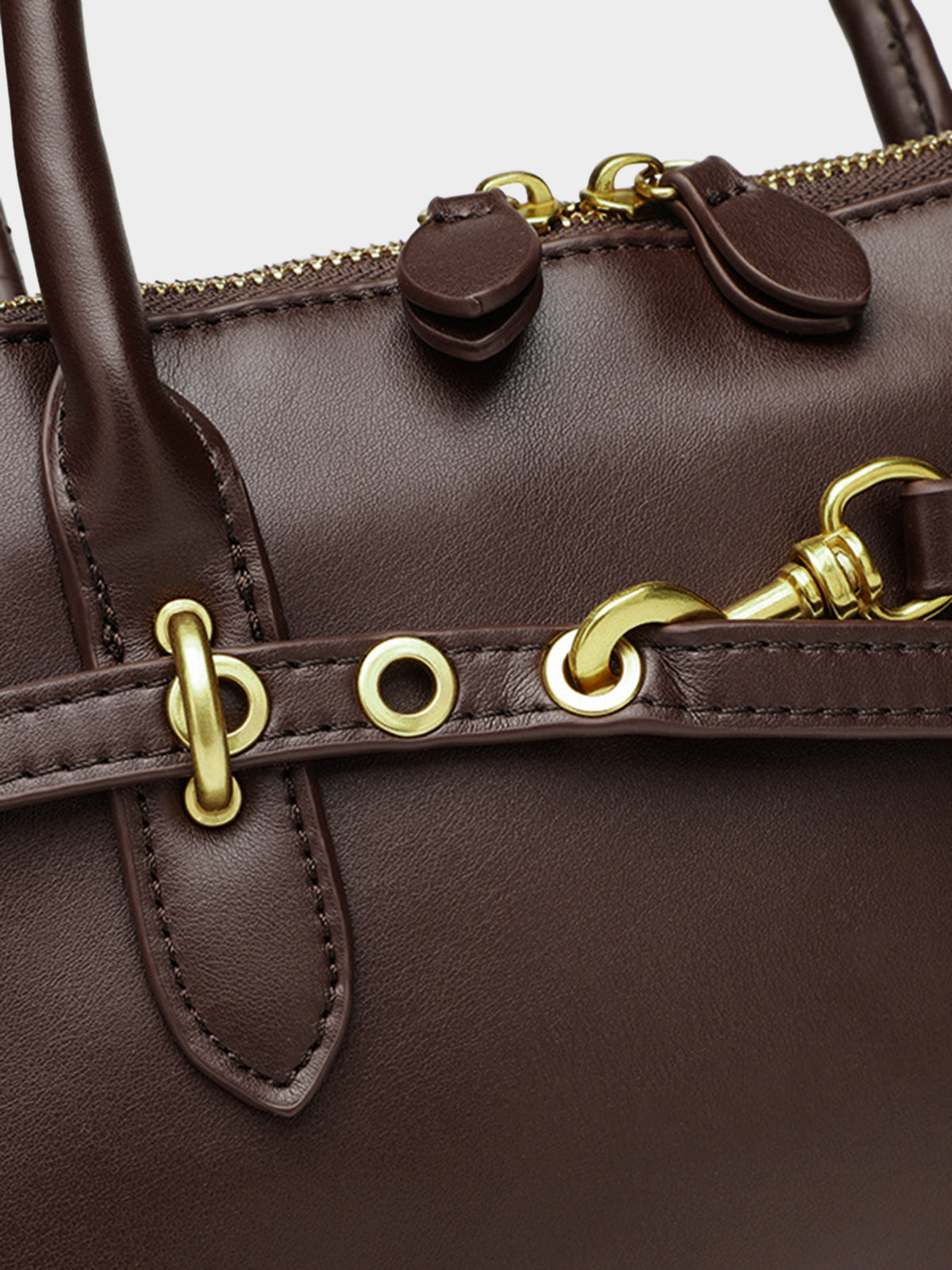 Metal Accent Vintage Shell Bag