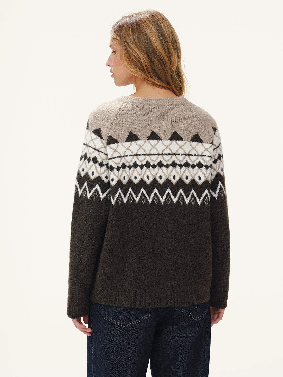 Wool-Blend Fair Isle Cardigan