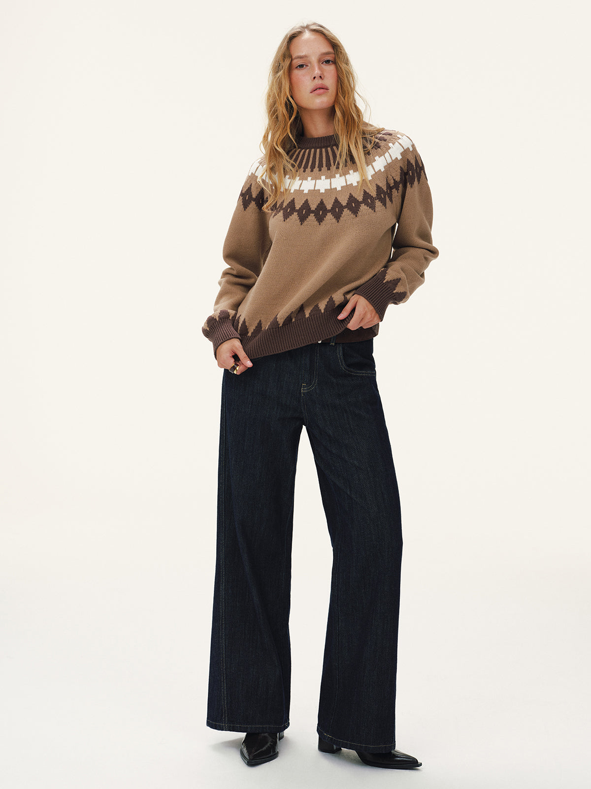 Pull en tricot Fair Isle