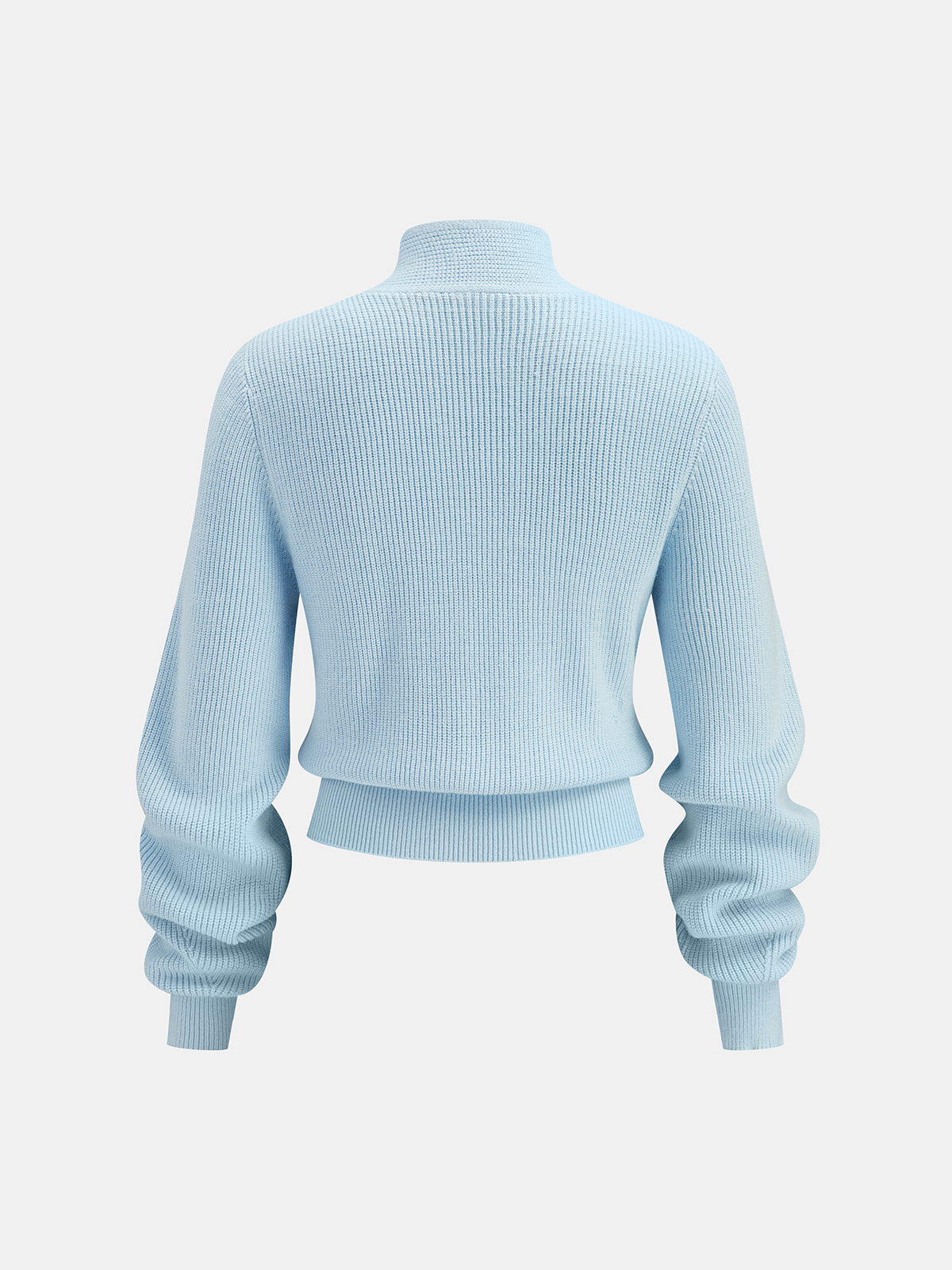 Tie-Neck Cropped Sweater