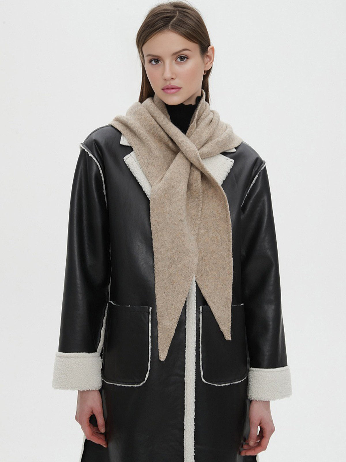 Wool-Blend Triangular Scarf
