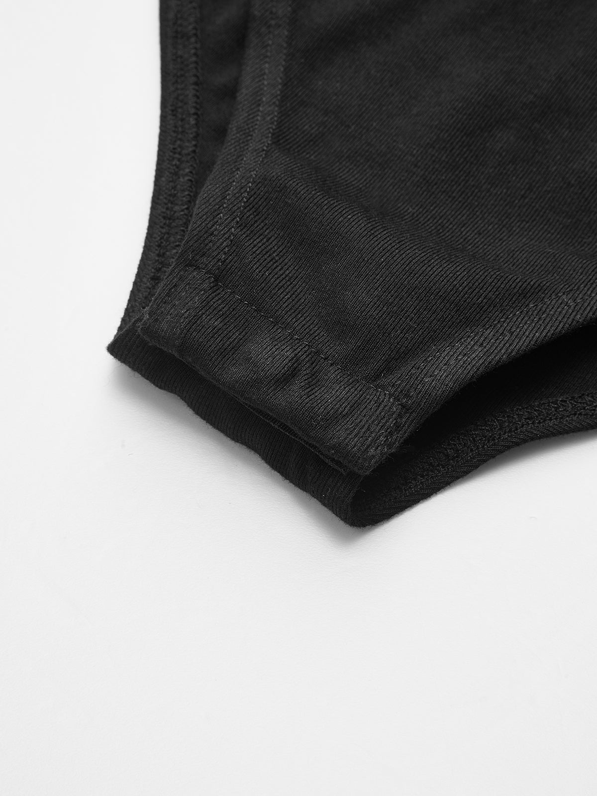 Body en similicuir à décolleté en V et taille drapée